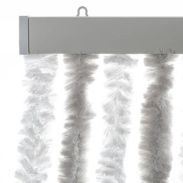 vidaXL Insektenschutz-Vorhang Fliegenvorhang Hellgrau und Weiß 90x220 cm Chenille