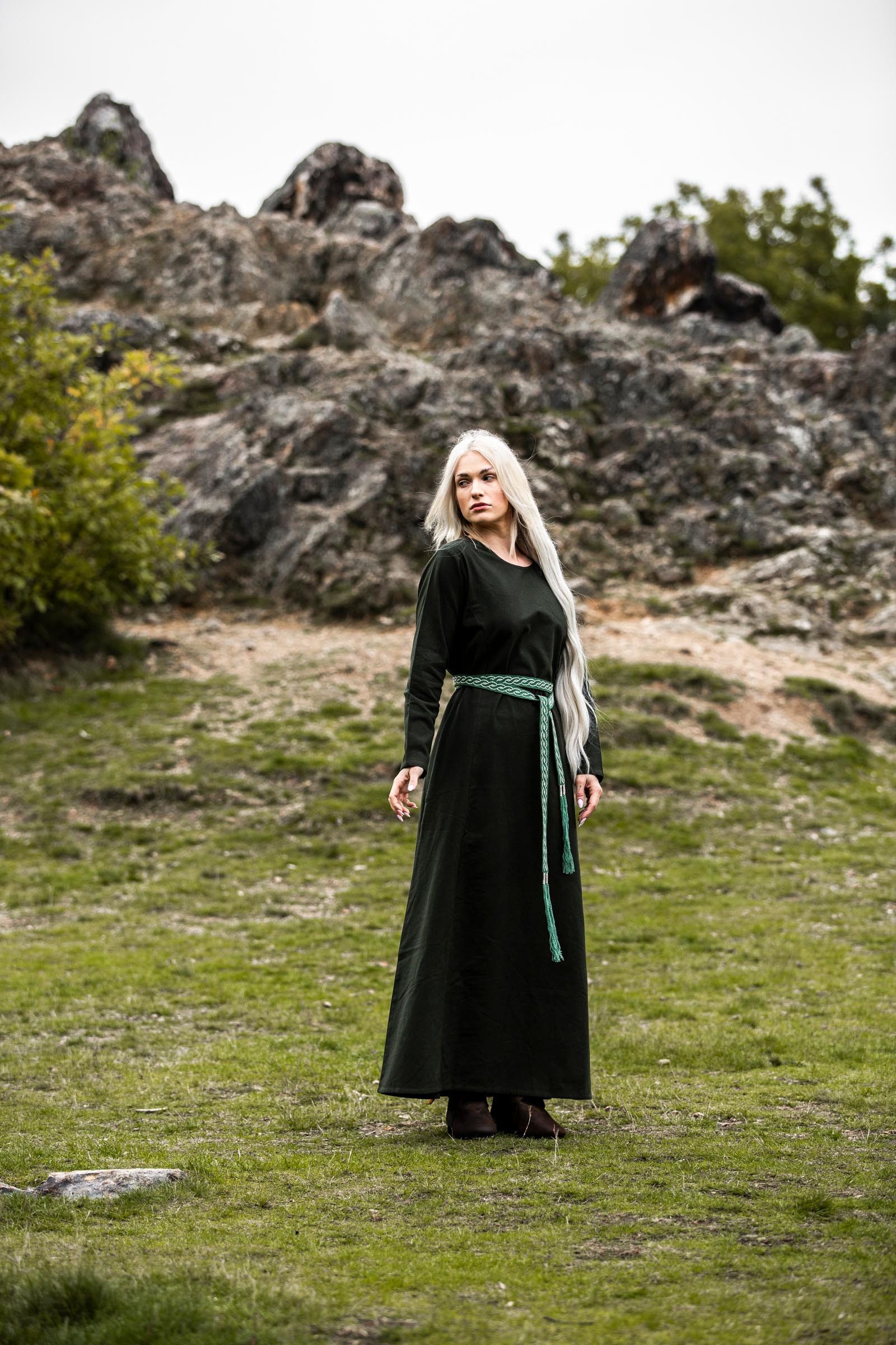 Wikinger-Kostüm Kleid "Alvilda" mit Rundhalsausschnitt