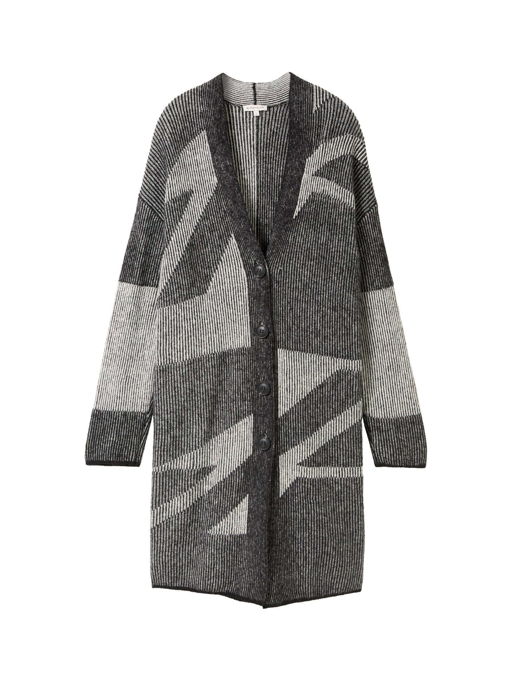 TOM TAILOR Cardigan Pullover & Strickjacken Longstyle Cardigan mit Muster günstig online kaufen