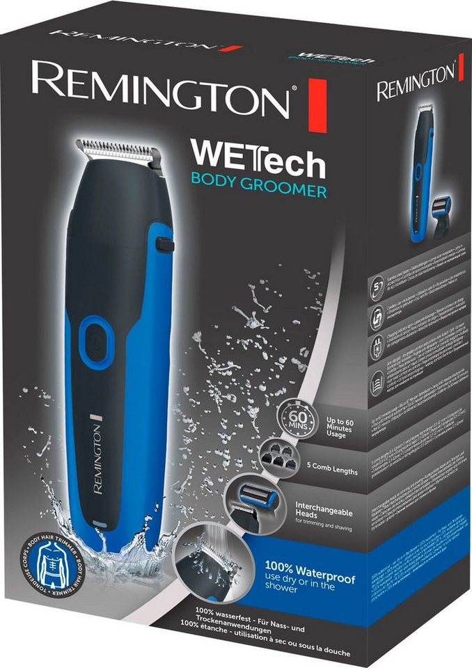 Remington Multifunktionstrimmer BHT6256 WETTech Body Groomer, WETTech Body  Groomer, für Nass & Trockenanwendung