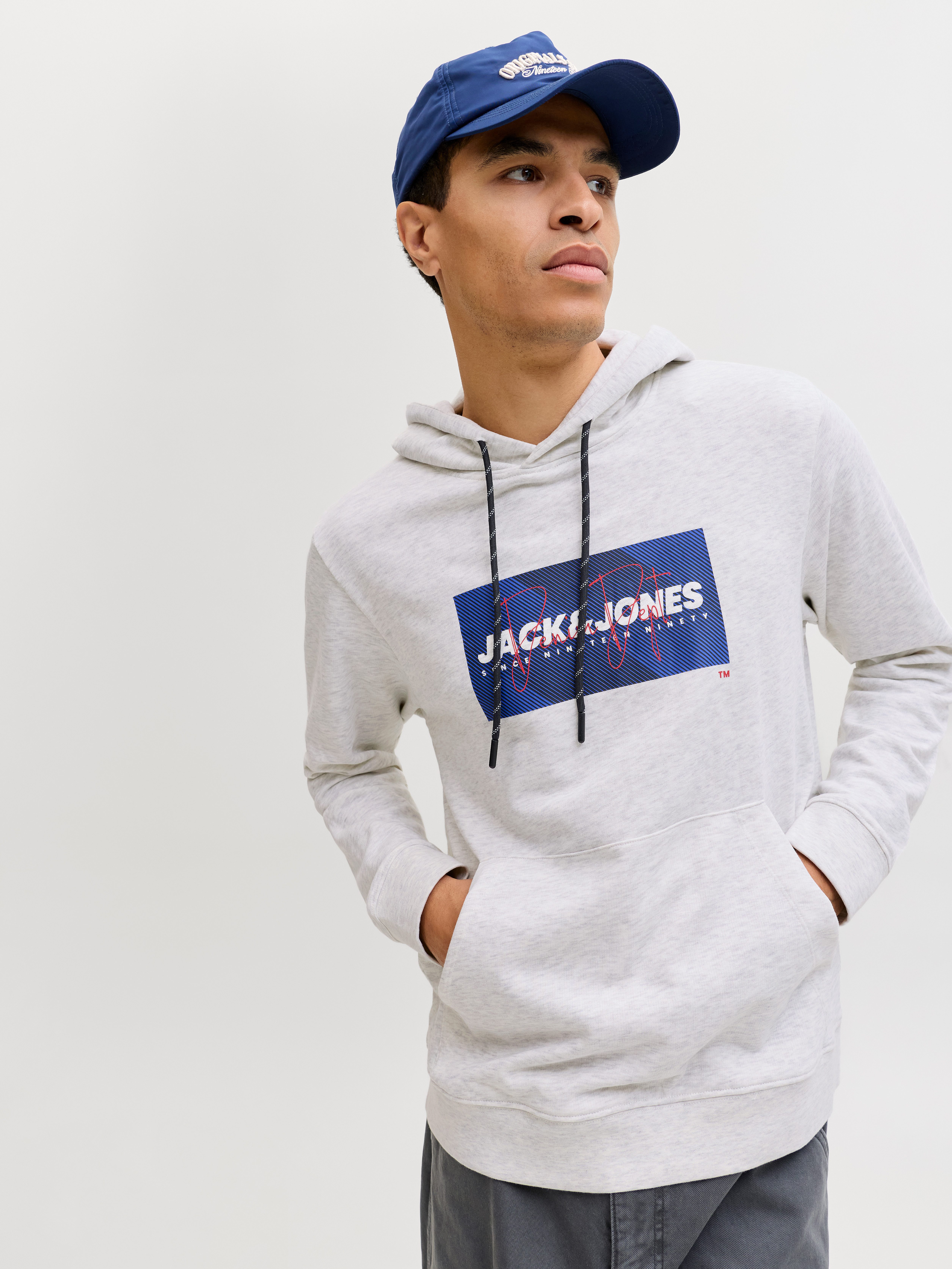 Jack & Jones Kapuzensweatshirt JJCOLE PRINT SWEAT HOOD UNB
