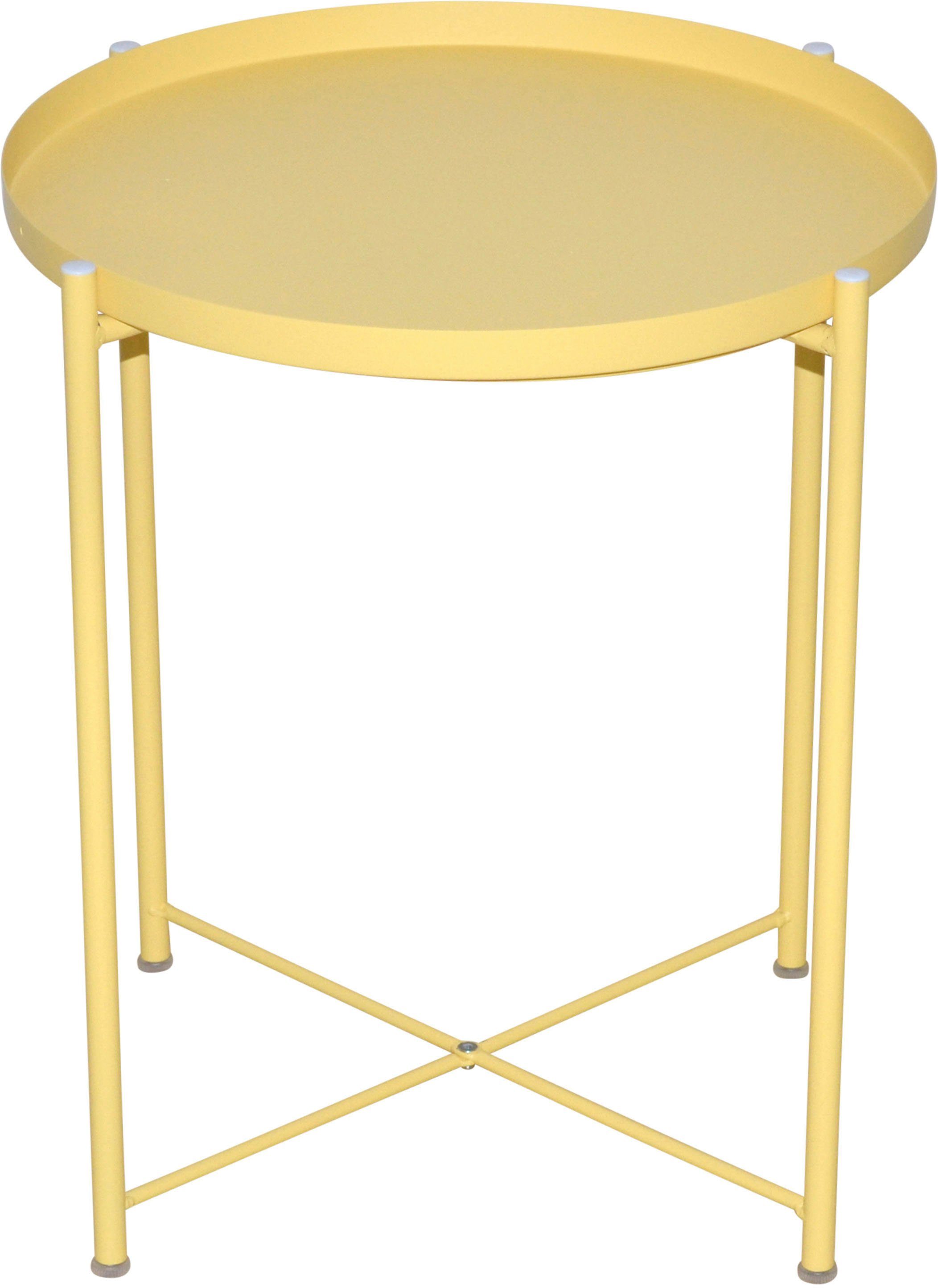 HOFMANN LIVING AND MORE Beistelltisch (1-St), abnehmbare Tischplatte gelb | gelb | gelb