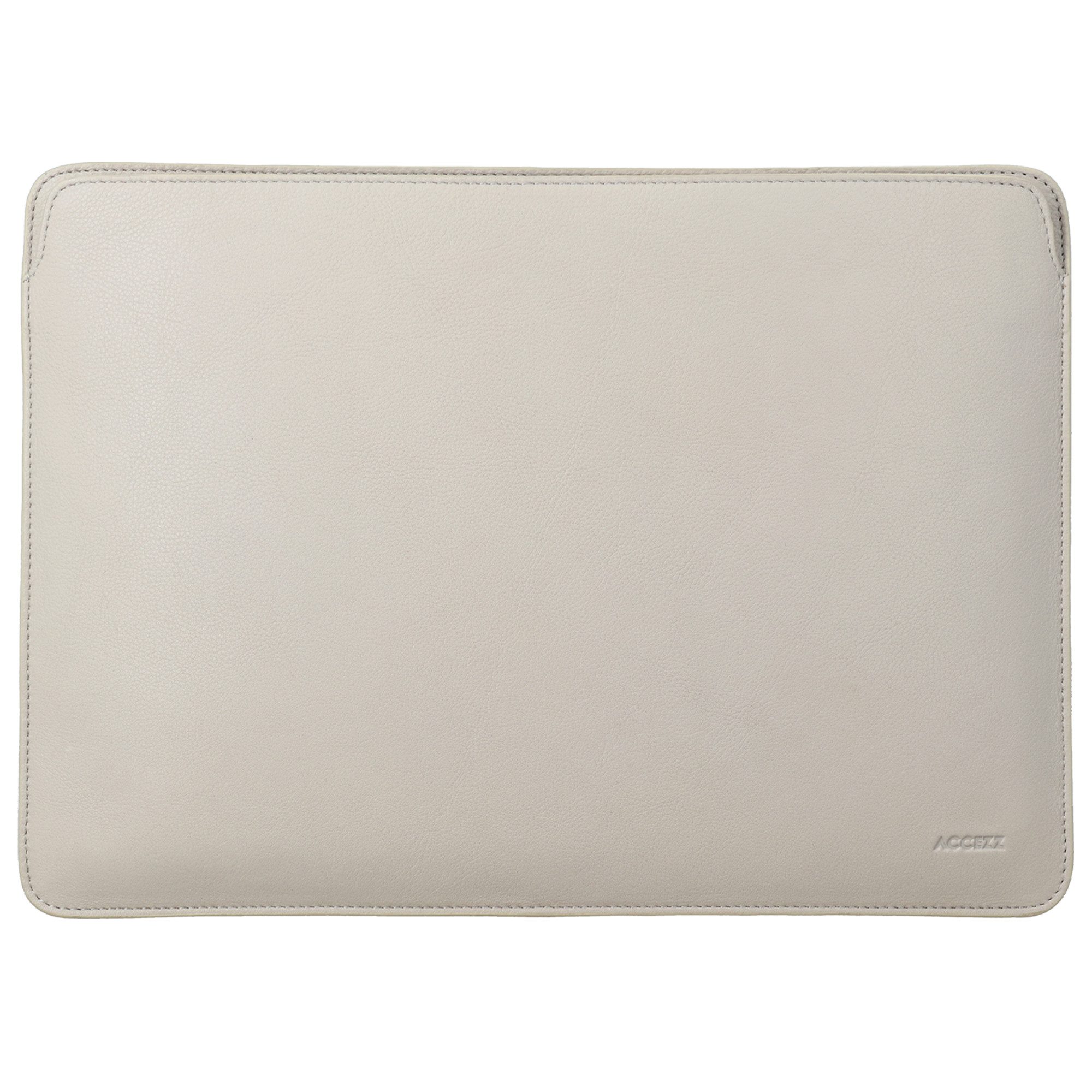 Accezz Laptop-Hülle Accezz Leder Laptop Hülle 15 Zoll - Laptop Sleeve - Beige