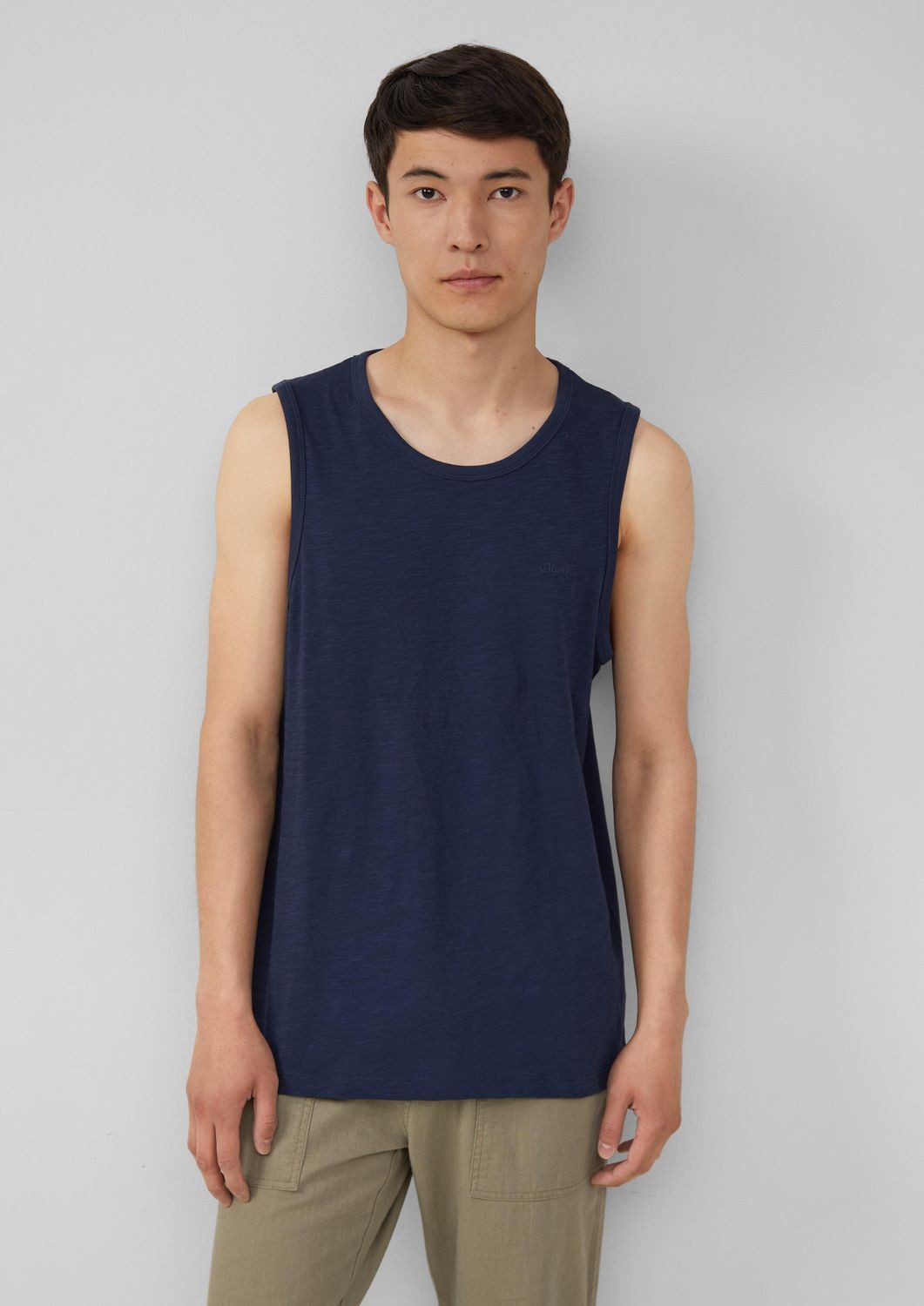 s.Oliver T-Shirt ärmelloses Shirt Flammgarn, Jersey, günstig online kaufen