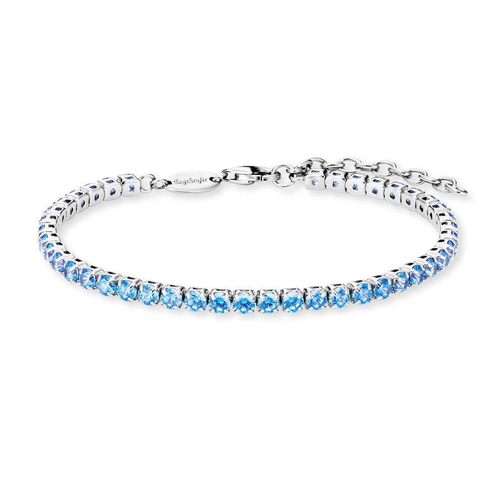 Engelsrufer Silberarmband Engelsrufer Armband Silber 925 Zikonia ERB-SHINYTENNIS-ZT Blau (kein Set, 1-tlg., kein Set)