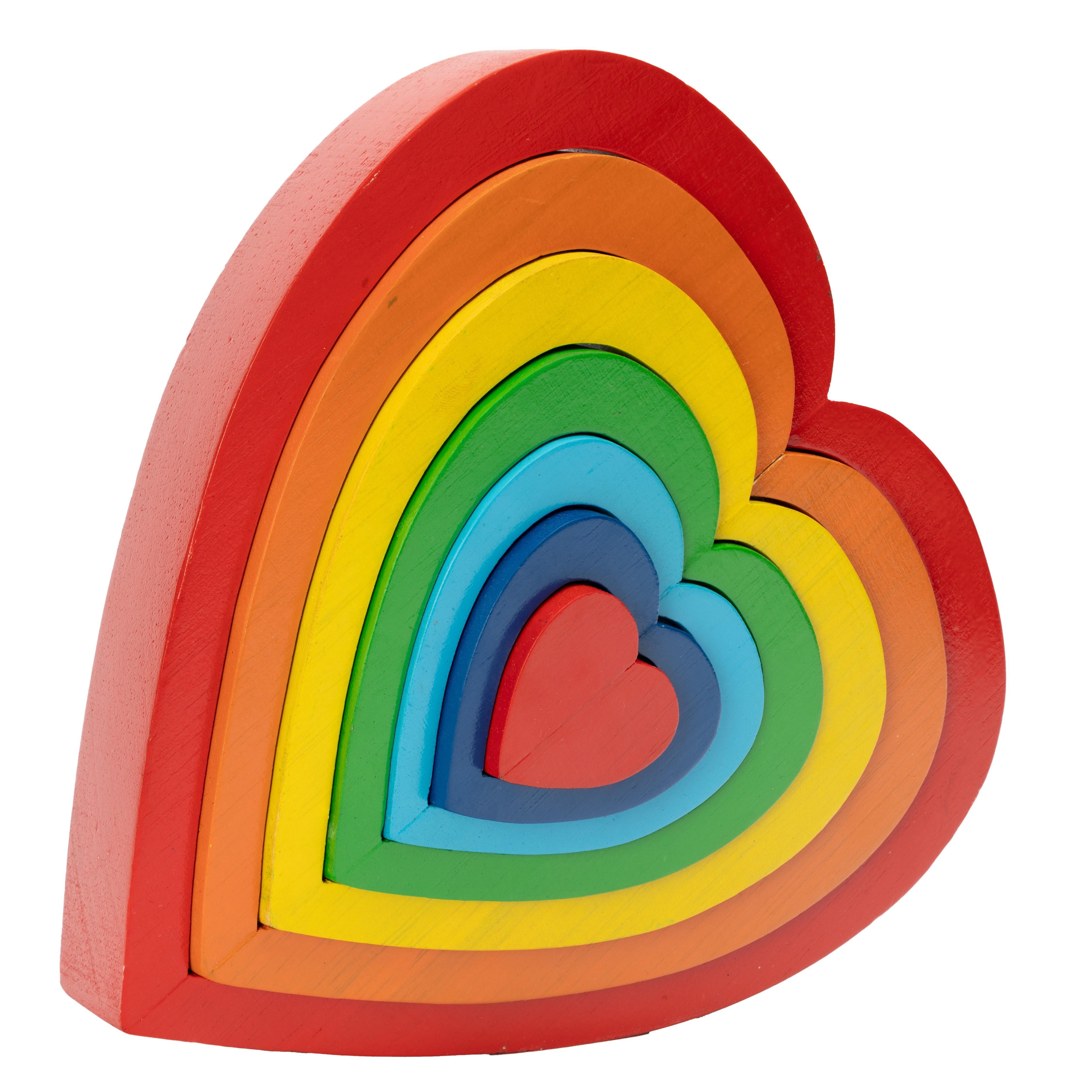 El Puente Puzzle Puzzle "Regenbogen-Herz", Handmade, Puzzleteile, Handmade