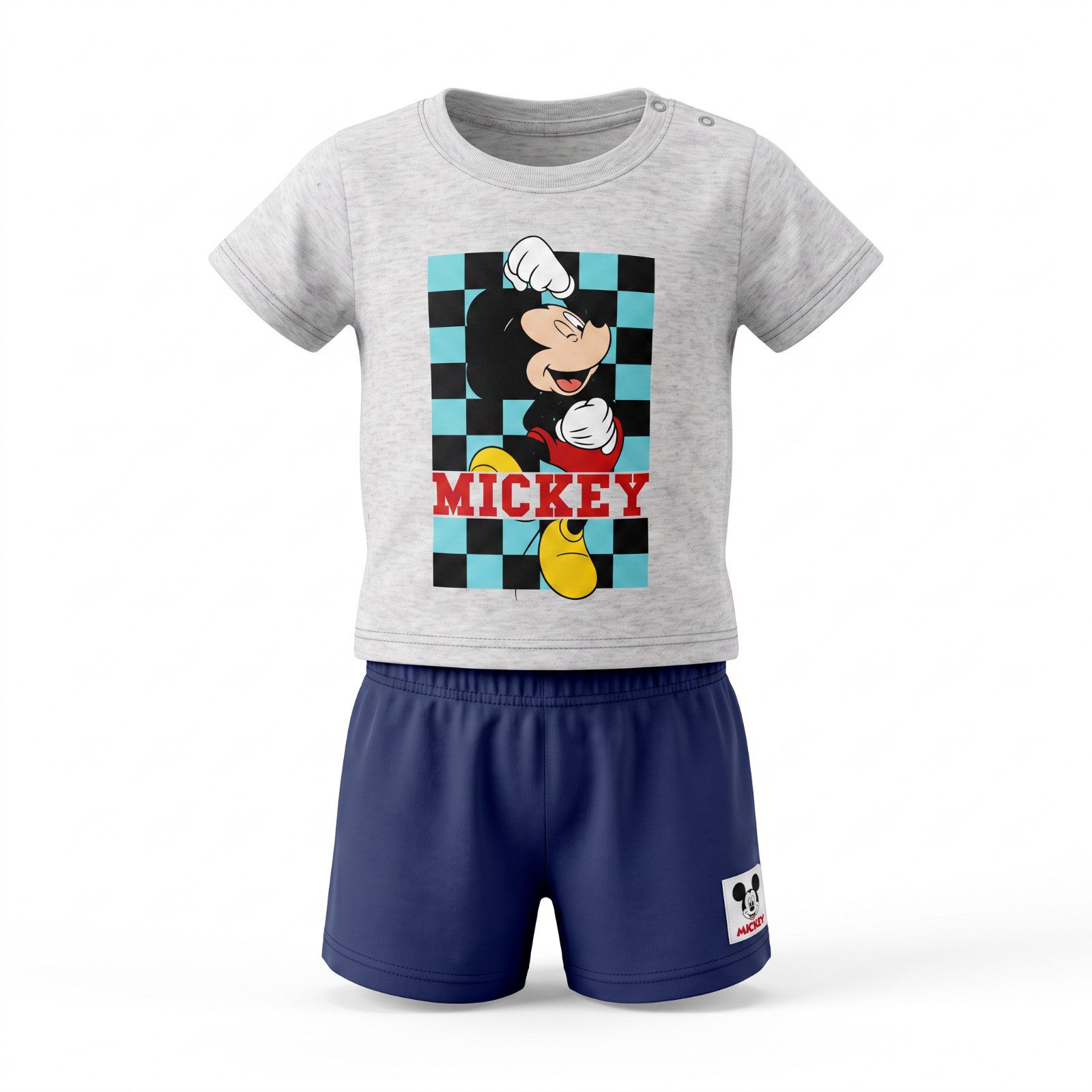 Disney Print-Shirt Disney Mickey Maus Baby kurzarm T-Shirt und Shorts Gr. 68 - 86