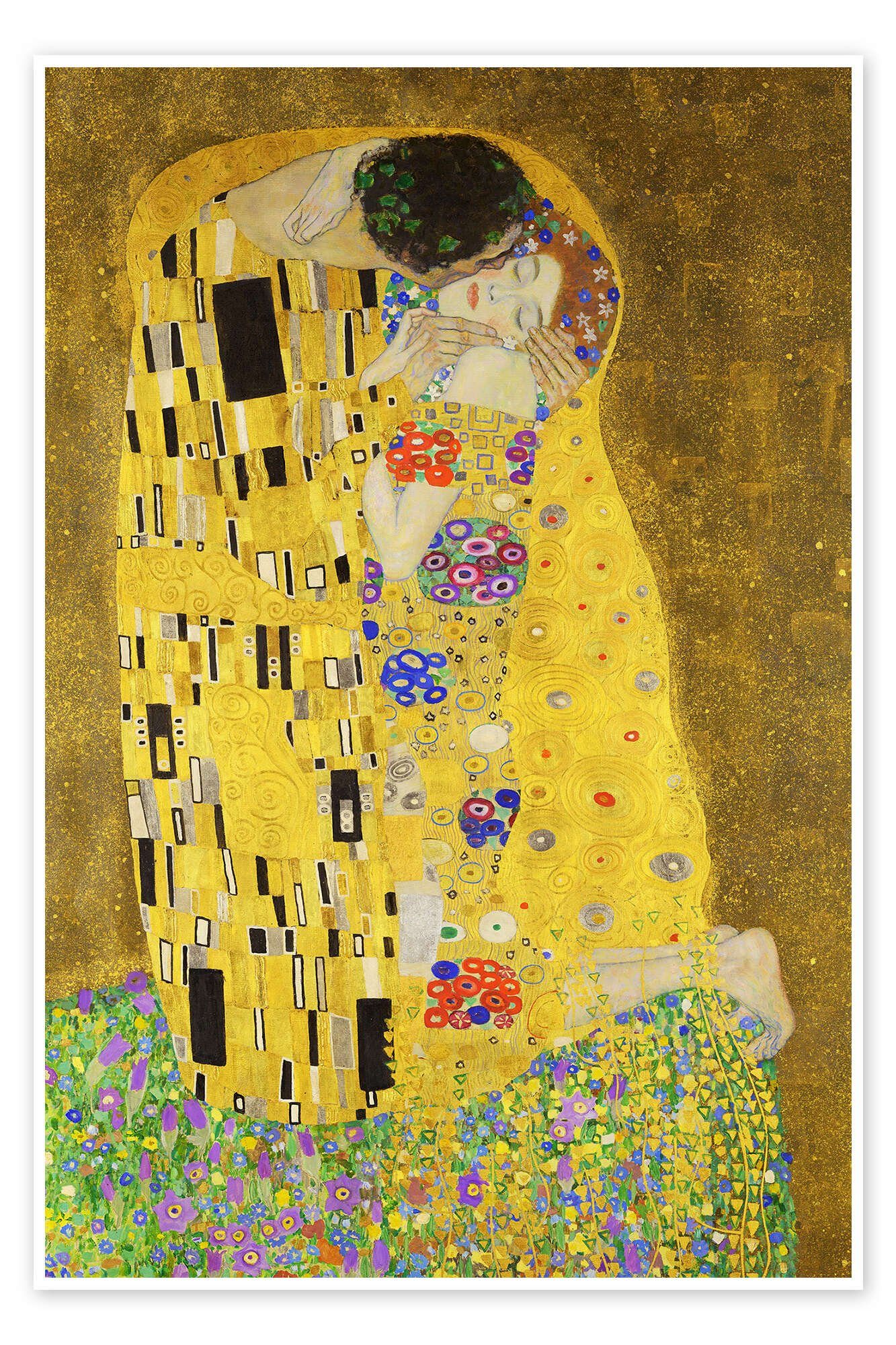 Posterlounge Wandbild Der Kuss (Detail), Gustav Klimt, erhältlich als Poster, Leinwandbild, Wandsticker oder Acrylglasbild
