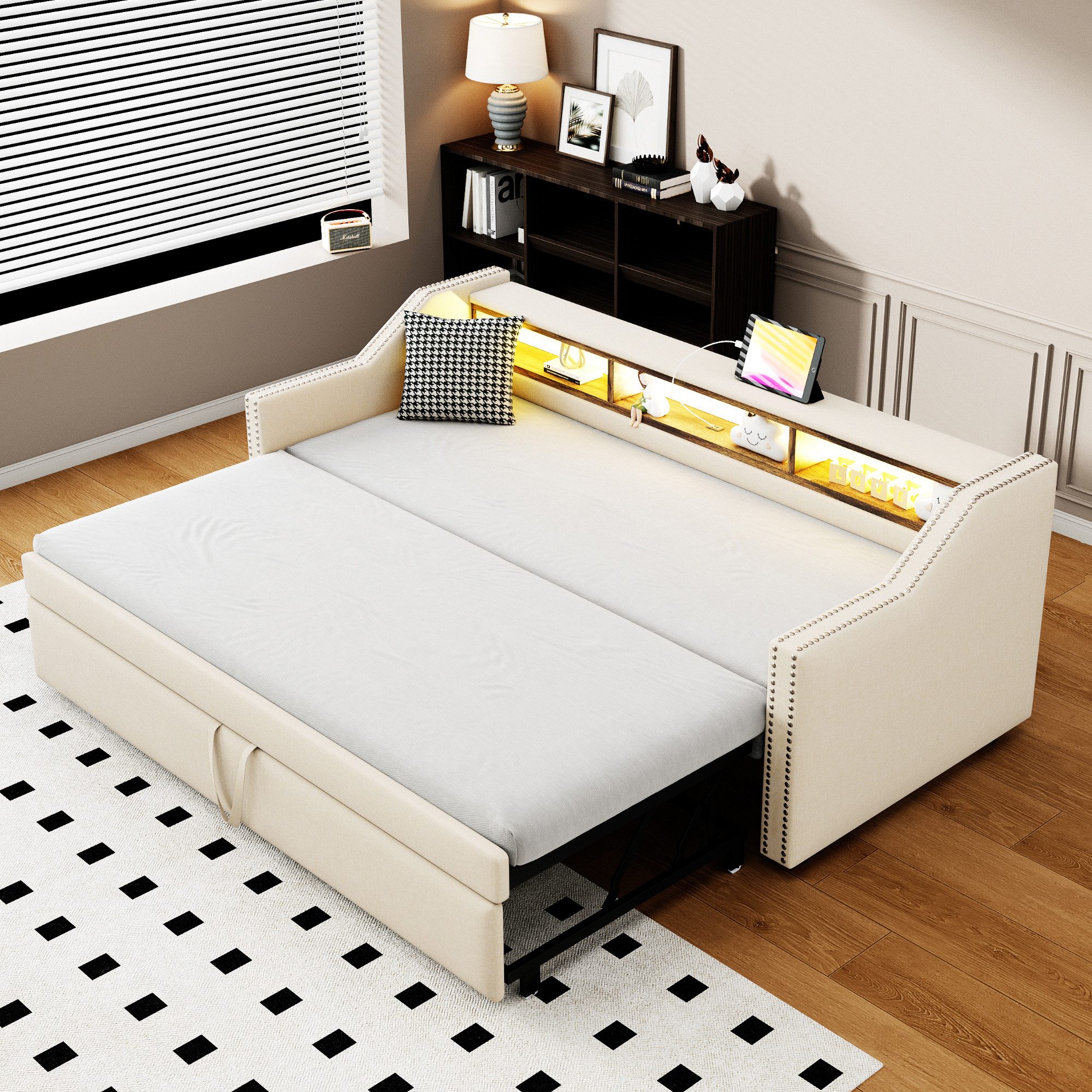 STILVORA Schlafsofa 90/180x190 Ausziehbares Daybett Tagesbett günstig online kaufen