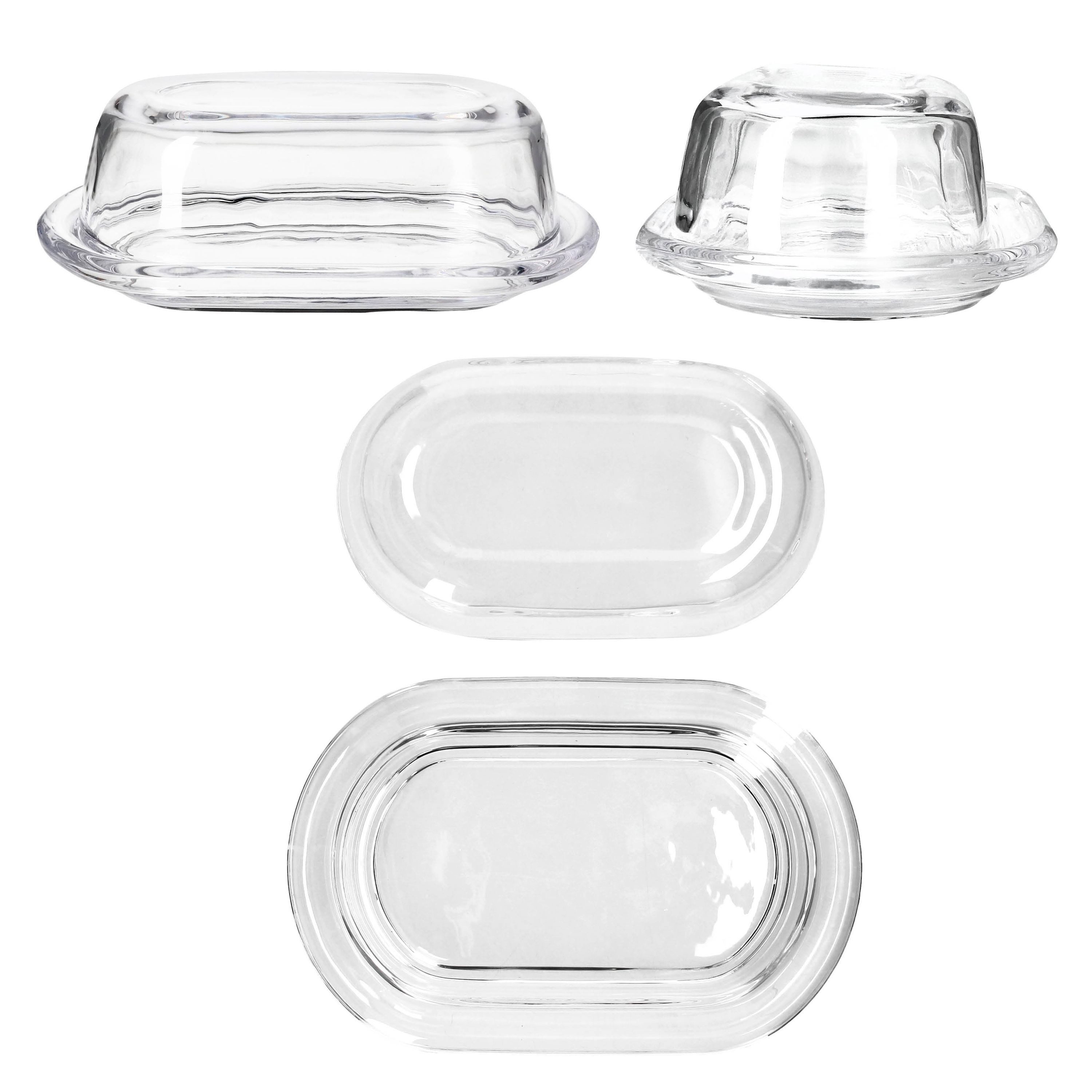 MamboCat Butterdose Gourmet Butterdose mit Deckel aus Glas für 250g Butter-Schale Glocke, Glas – Bild 4 von 5
