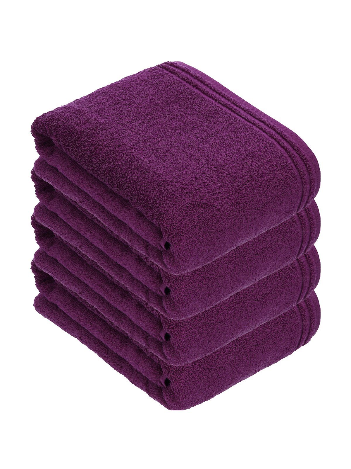 Vossen Badetücher 4er Pack Badetuch 100 x 150 cm Calypso feeling, Frottier (Spar-Set, 4-St), Vegan purple