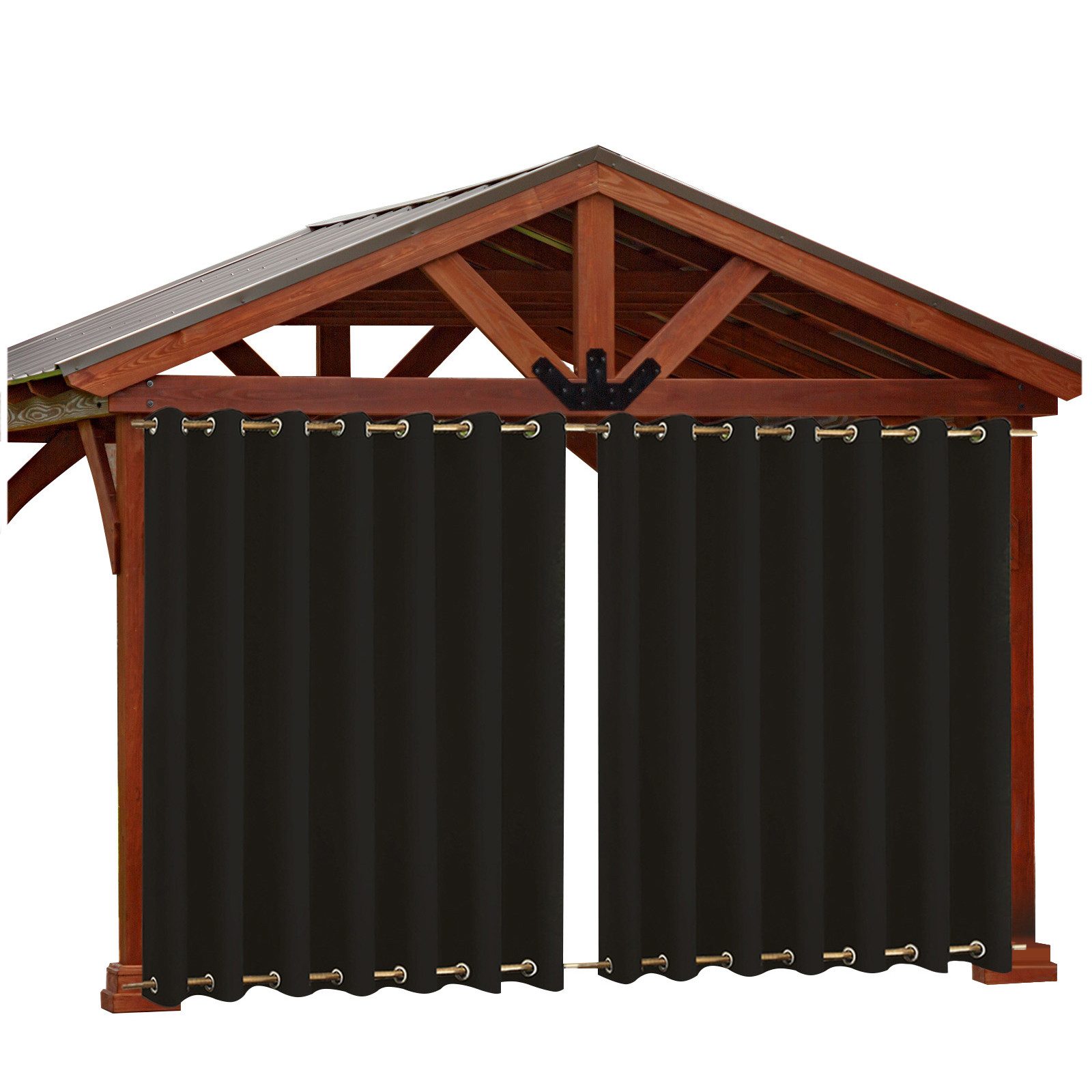 Rosnek Outdoorgardine Extra groß, wasserdicht, Verdunkelung, für Terrasse R günstig online kaufen