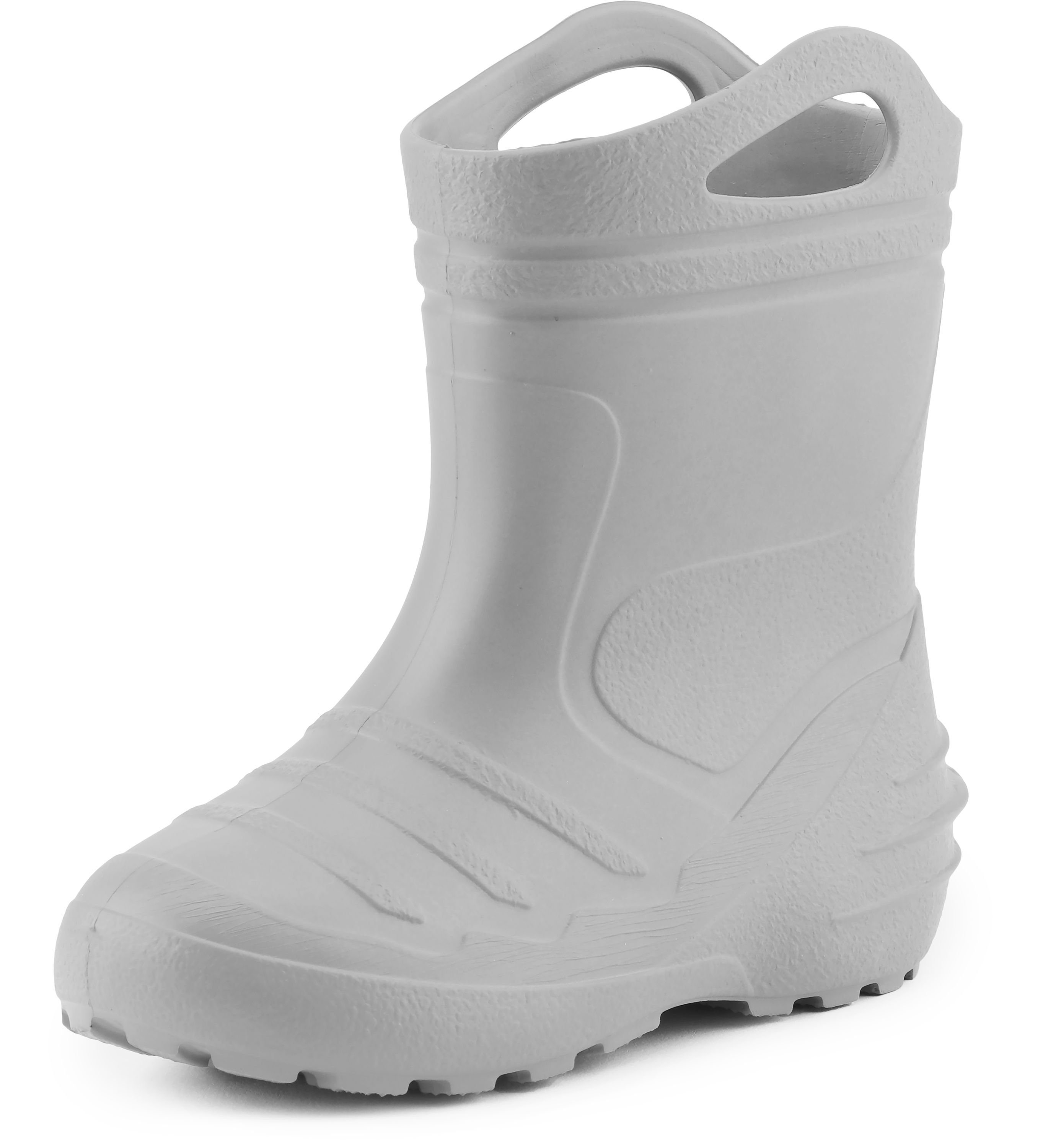 Ladeheid Kinder federleichte EVA Thermo Gummistiefel gefüttert KL051 Gummistiefel Grau