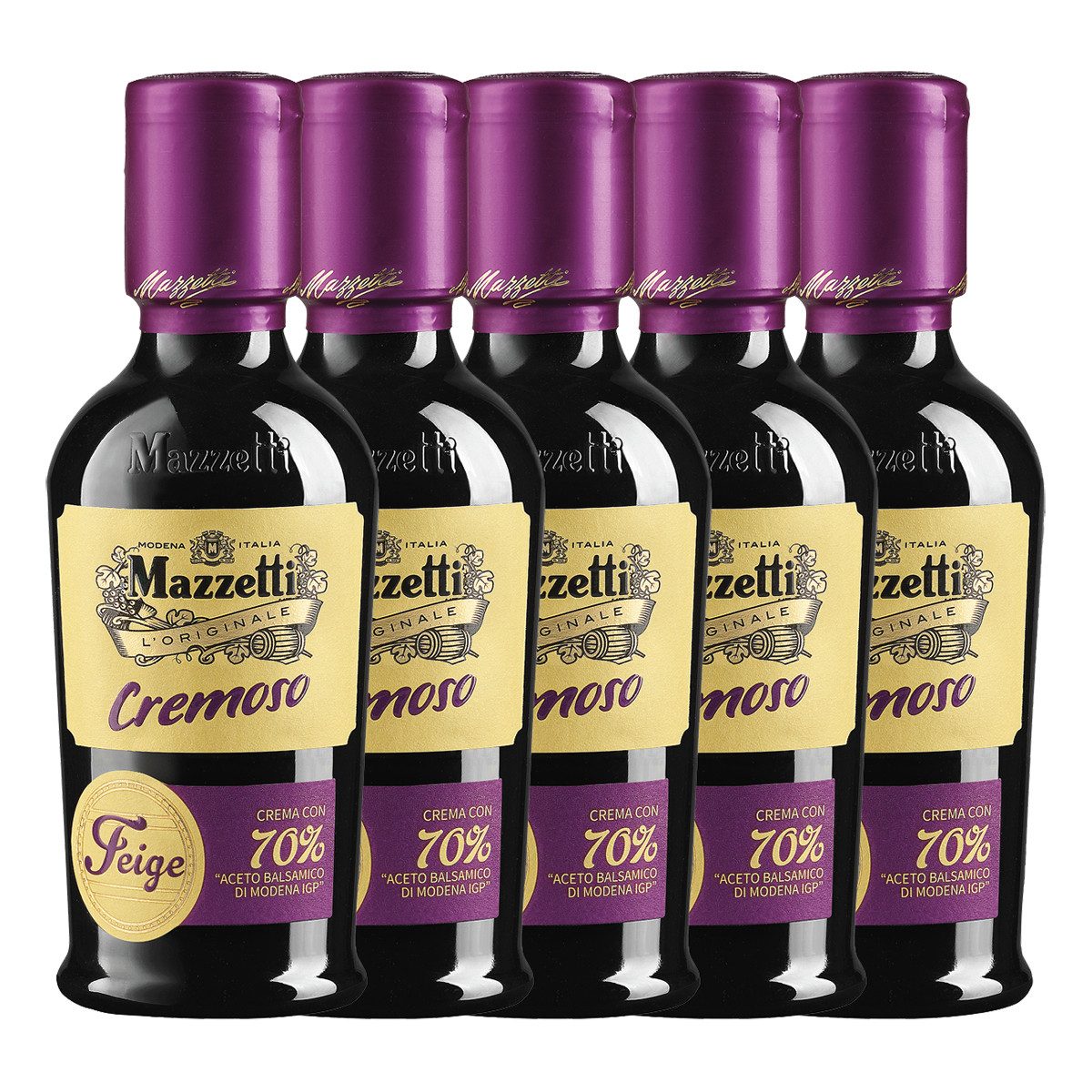 Mazzetti Essig, Mazzetti Cremoso Crema di Balsamico Feige, 5er Pack (5 x 215 ml)