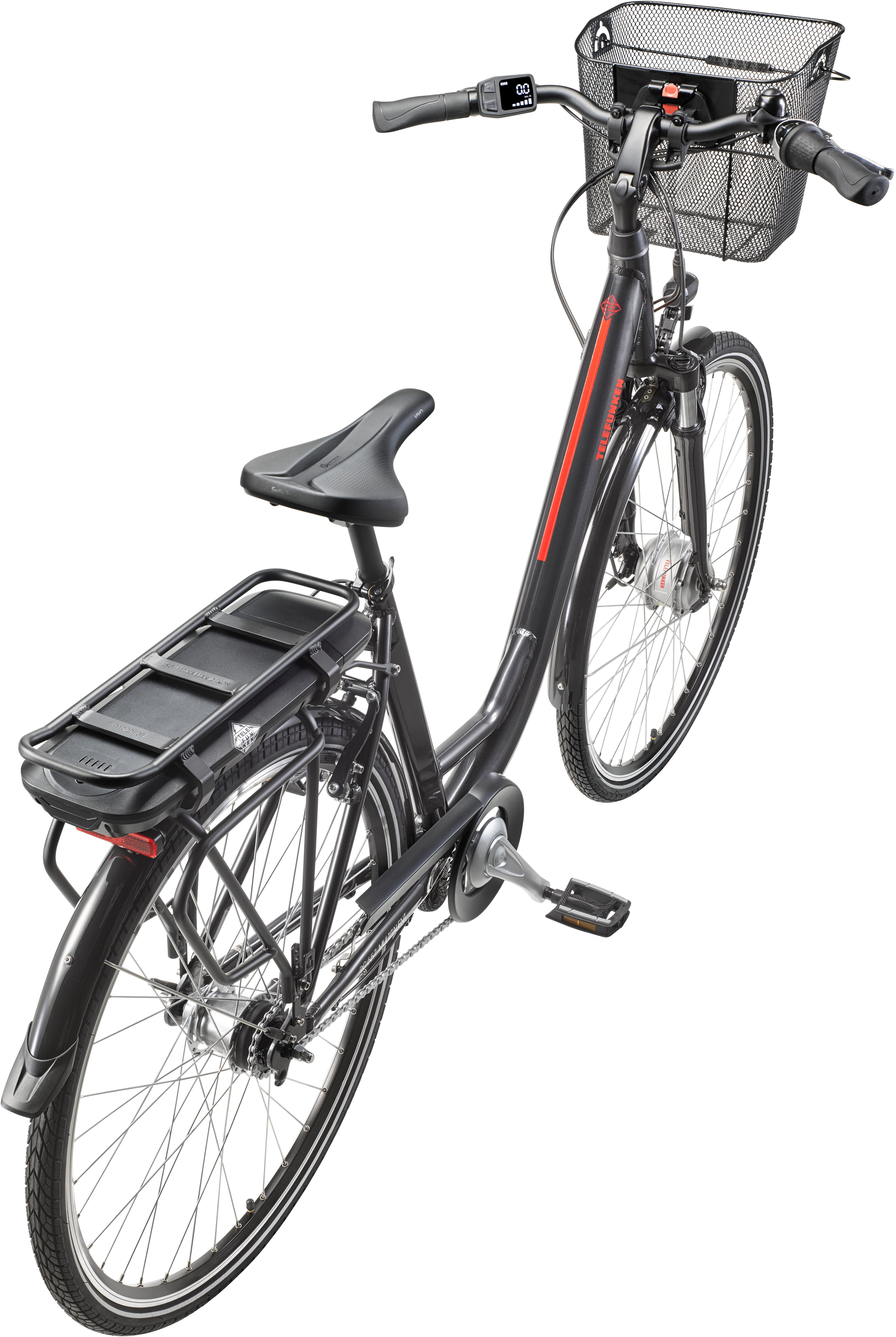 Telefunken E-Bike Cityrad Multitalent RC657, 7 Gang Shimano Nexus Schaltwerk, Nabenschaltung, Frontmotor, 536,5 Wh, Pedelec, Elektrofahrrad für Damen u. Herren