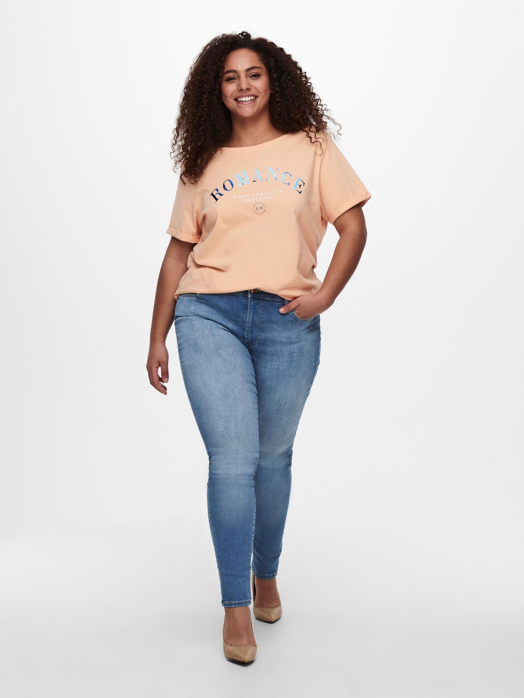 ONLY CARMAKOMA Slim-fit-Jeans Curvy Skinny Jeans Plus Size Stretch Denim CARMAYA CARMAYA HW SK SHAPE DNM JNS REA088 NOOS