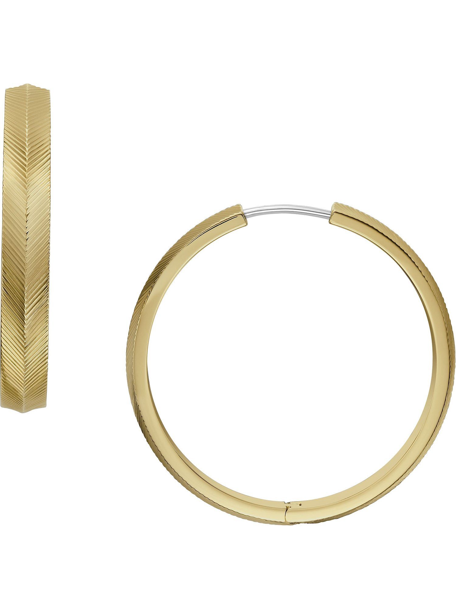 Fossil Paar Серьги-кольца Fossil Damen-Creolen Edelstahl (Paar), HARLOW