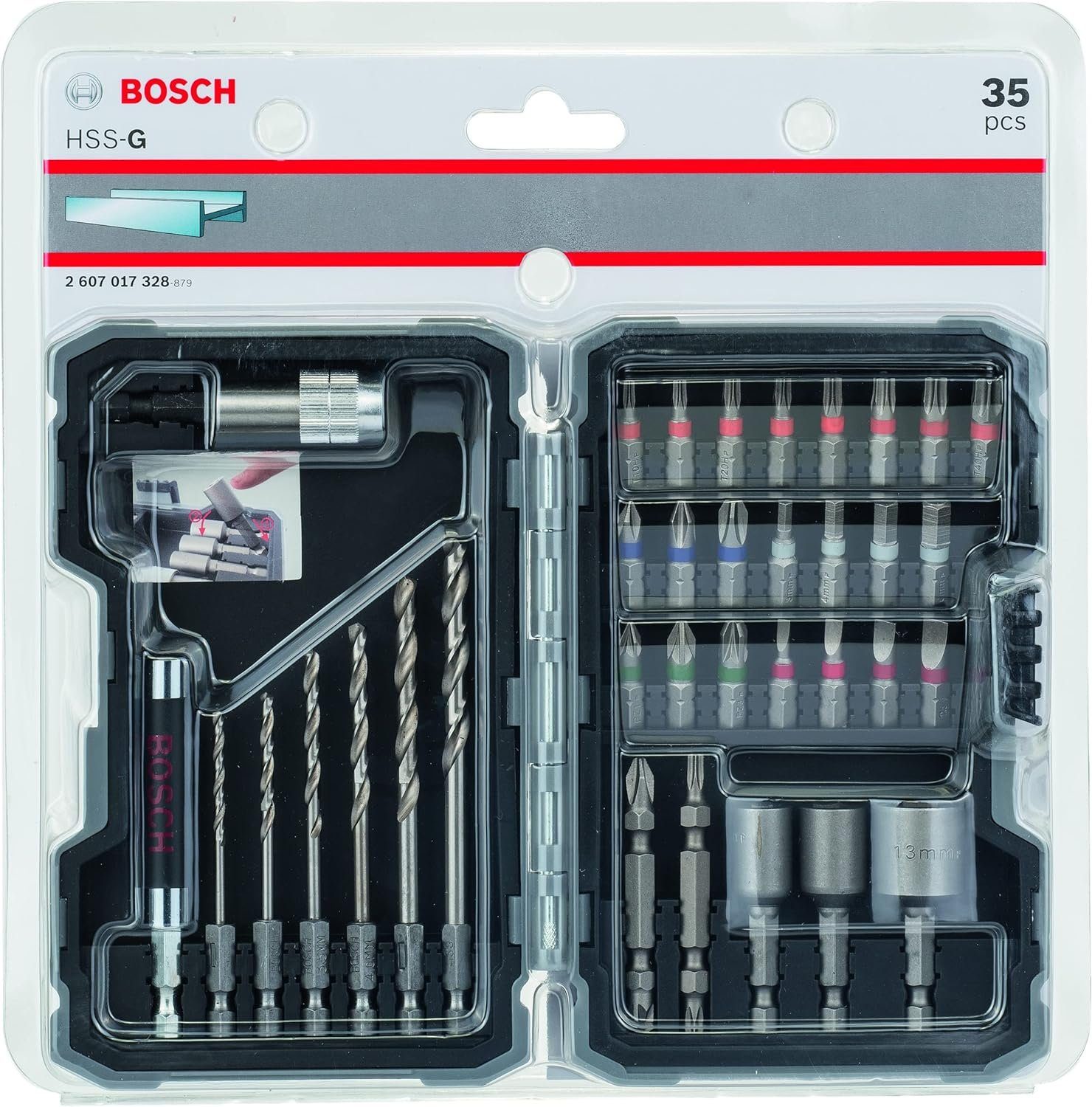 BOSCH Bohrer- und Bitset Bosch Bohrer- und Bit-Set PRO Metal 35-teilig inkl. Bithalter in PVC-B