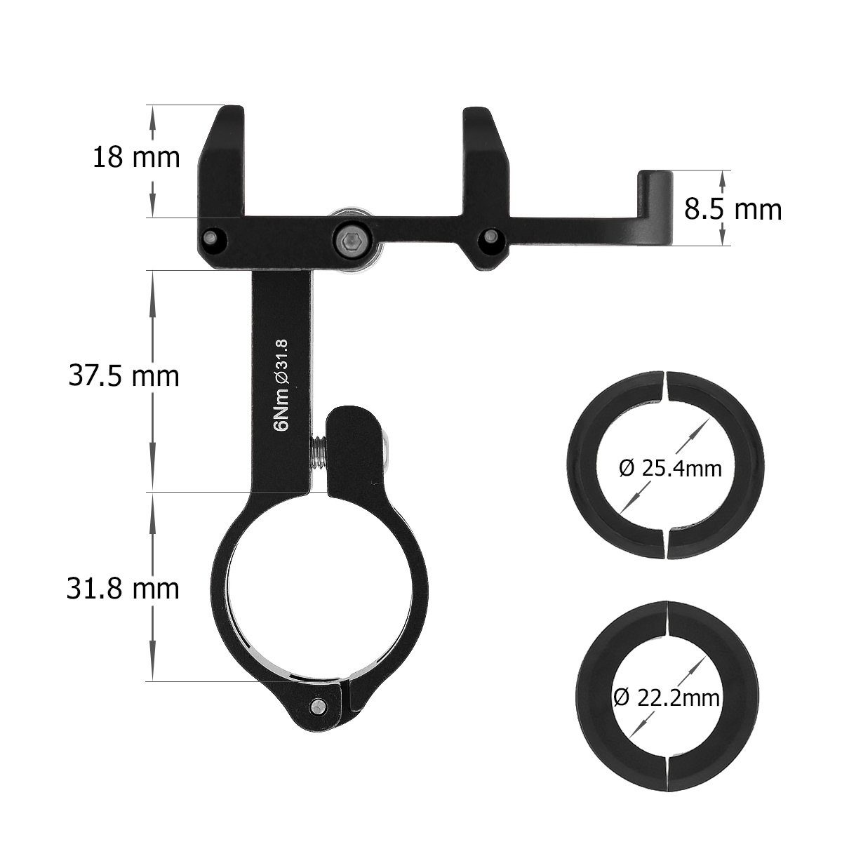 MidGard Smartphone-Halterung PRO3 Fahrrad Handy-Halterung Aluminium Motorrad e-Bike Universal, (für 4,7-7,2 Zoll Smartphone, Navi) – Bild 4 von 5