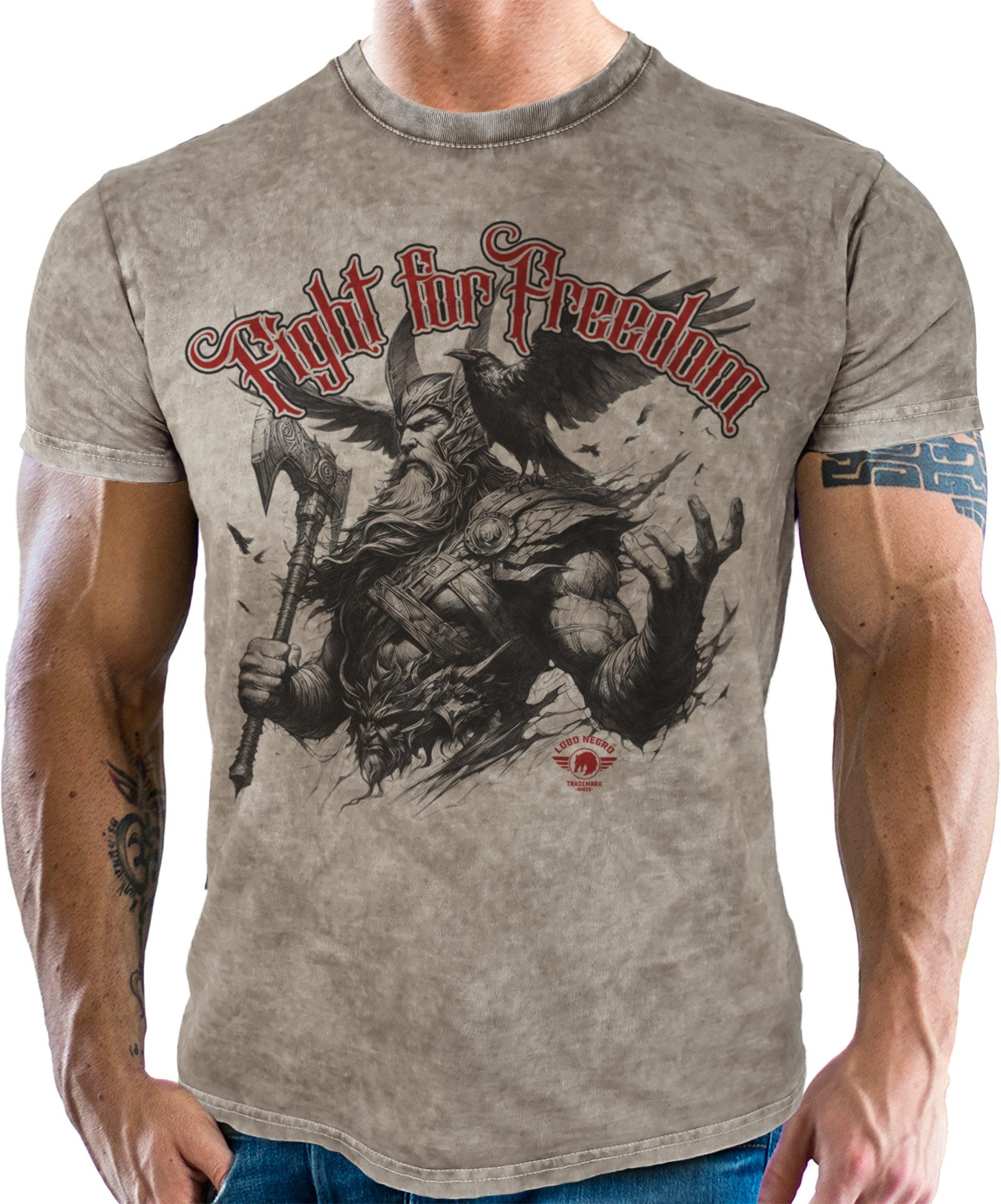 LOBO NEGRO® T-Shirt für den Wikinger Fan: Fight for Freedom