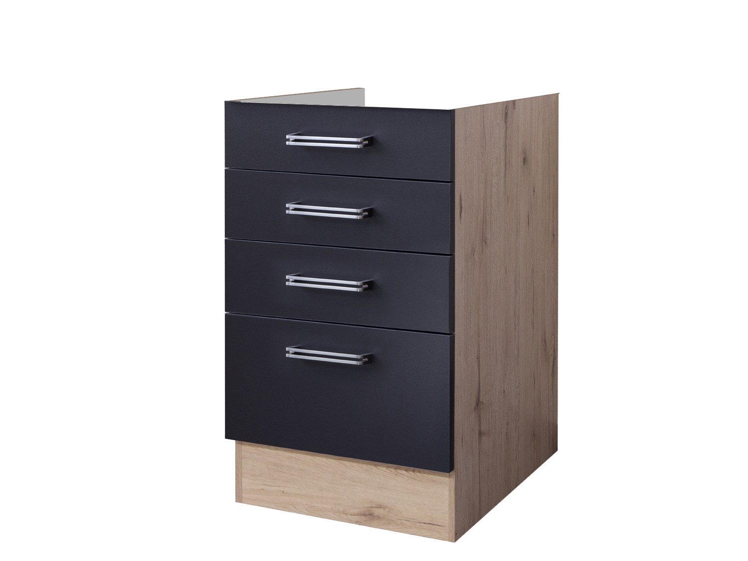 Flex-Well Schubkasten-Unterbau Schubkastenschrank ohne Arbeitsplatte - 50 cm breit - Anthrazit San Re