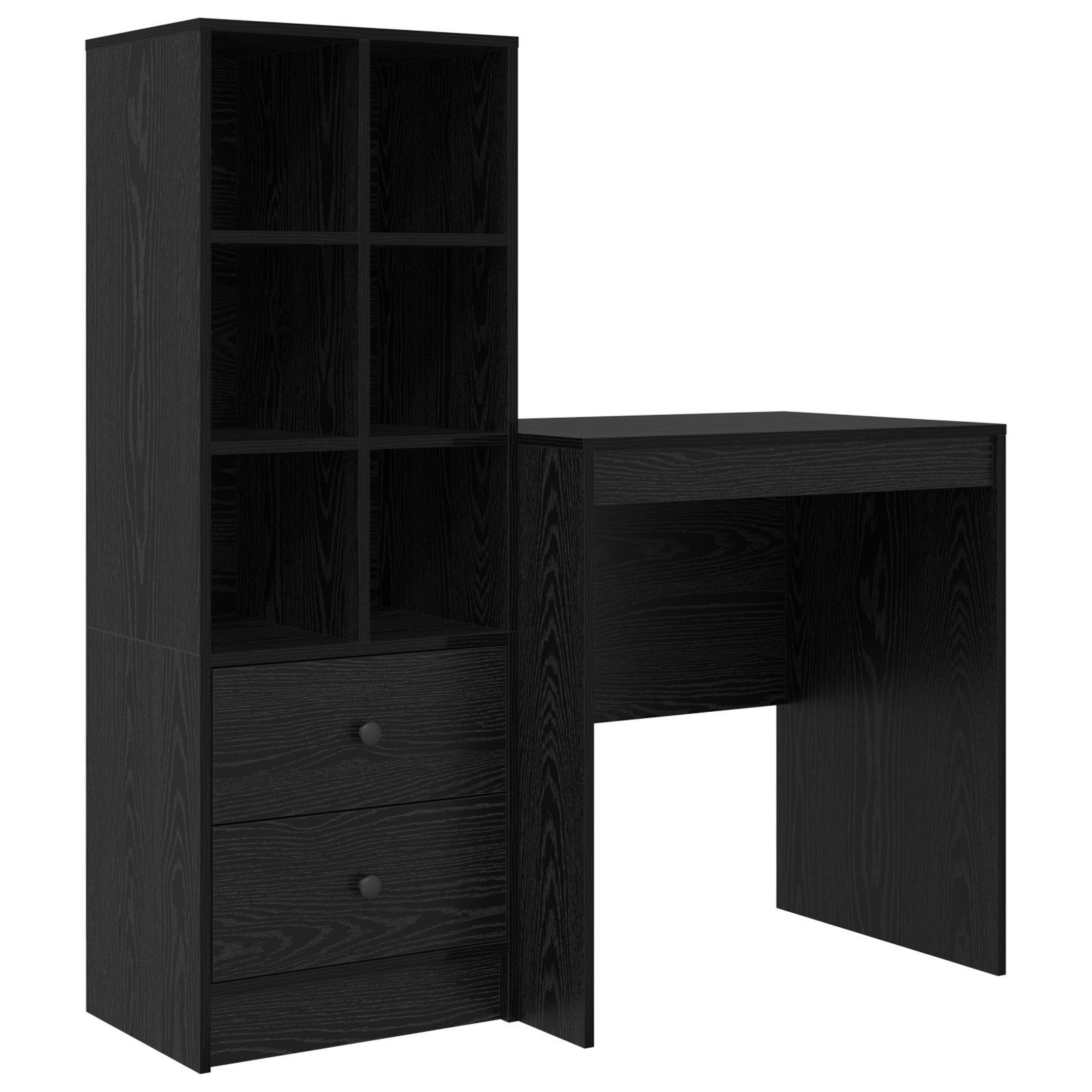 vidaXL Sideboard Schreibtisch mit Stauraum Schwarzes günstig online kaufen