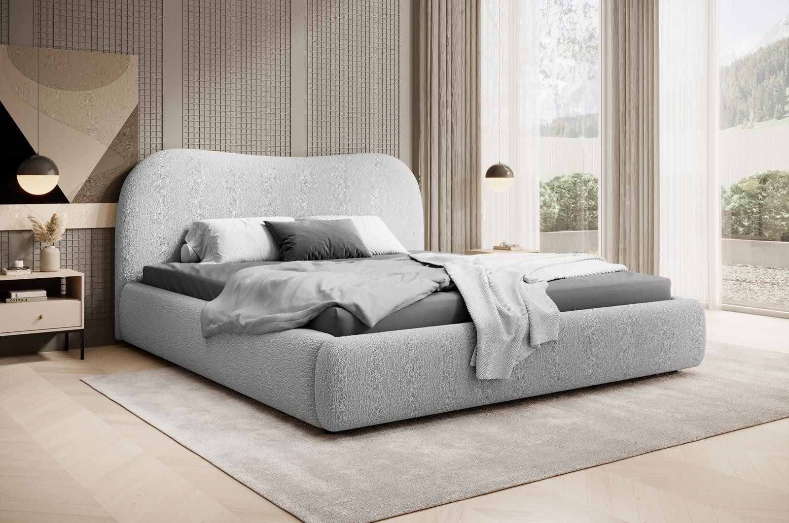 Compleo Polsterbett Boucle ROSI, mit Bettkasten günstig online kaufen