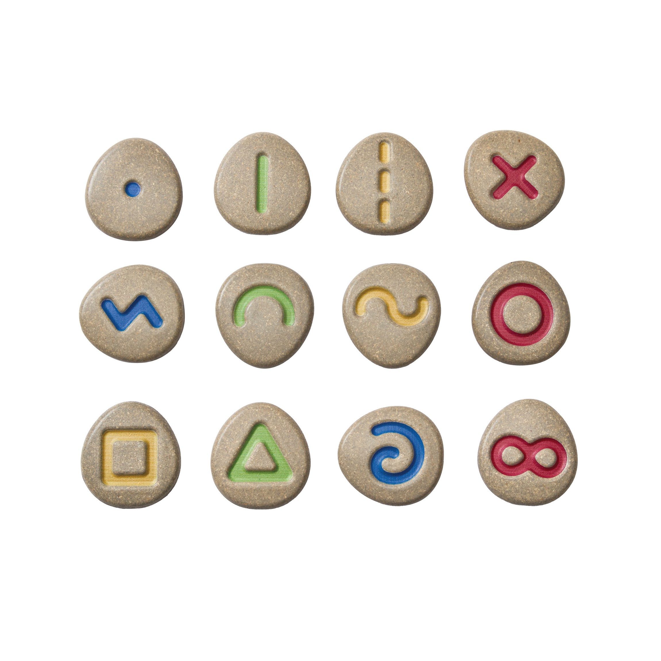 Plantoys Lernspielzeug PlanToys- Tast- und Lern-Entdeckungssteine 18,8x7,5x18,8 cm - 2y+