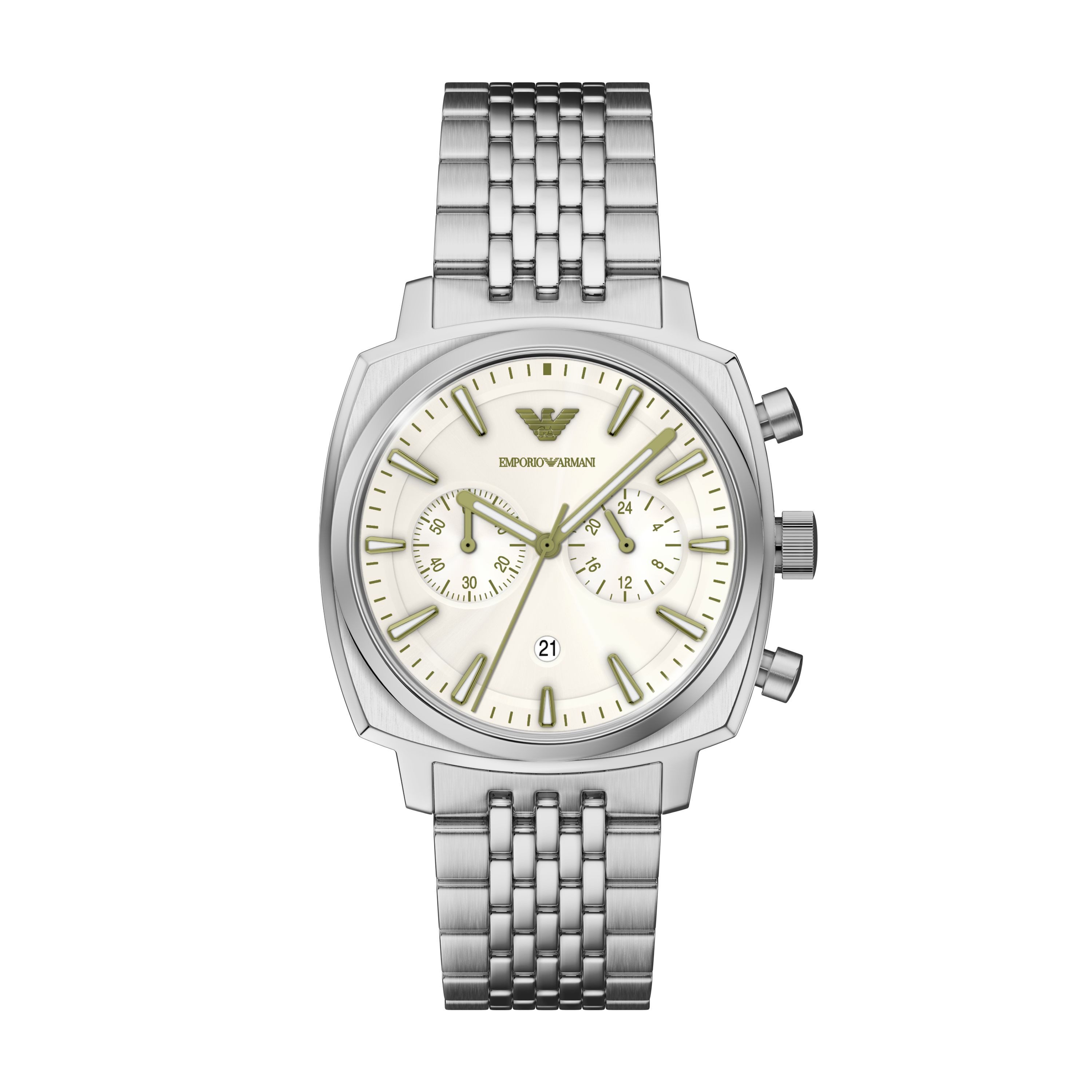 Emporio Armani Chronograph AR11800, Quarzuhr, Armbanduhr, Edelstahlarmband, analog, Tag, Stoppfunktion