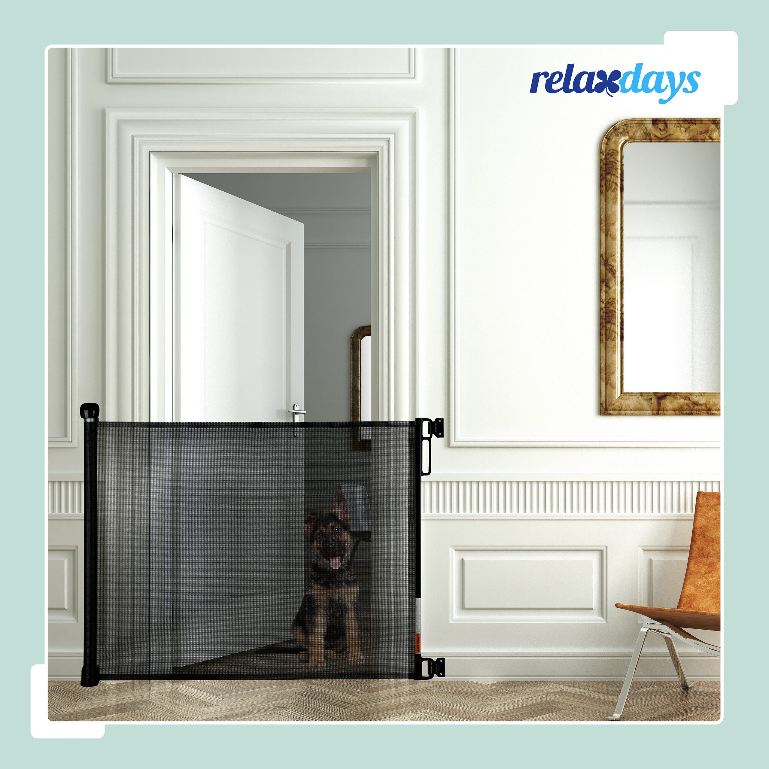 relaxdays Universalschutzgitter Treppenschutzgitter Design A 70-180 günstig online kaufen