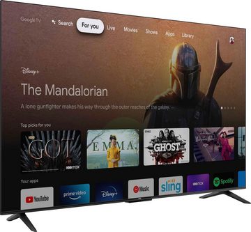 TCL 50P631X1 LED-Fernseher (126 cm/50 Zoll, 4K Ultra HD, Android TV, Google TV, Smart-TV, HDR10, 60Hz Motion Clarity, Metallgehäuse)