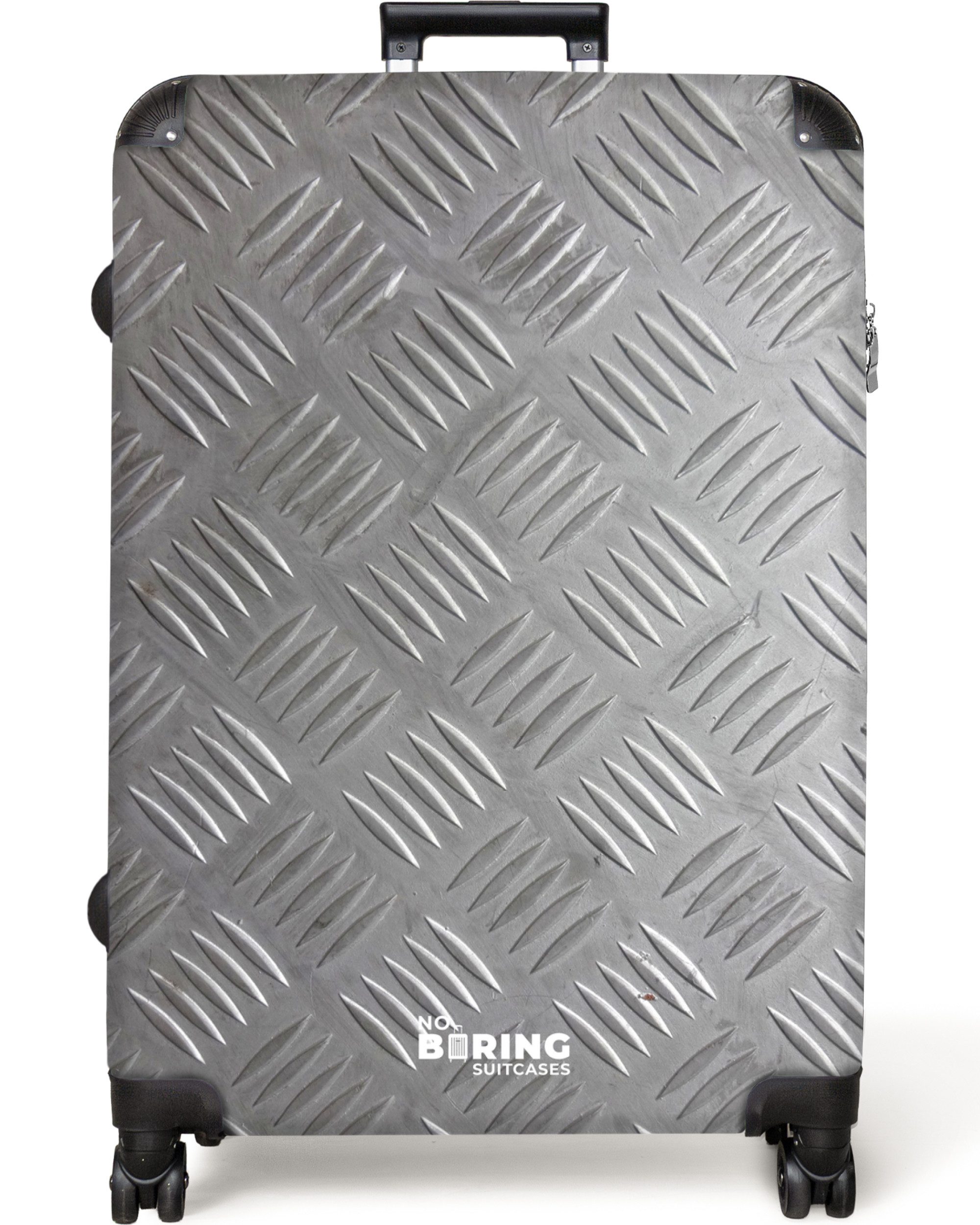 NoBoringSuitcases.com© Hartschalen-Trolley Metallplatte mit geriffeltem Rel günstig online kaufen
