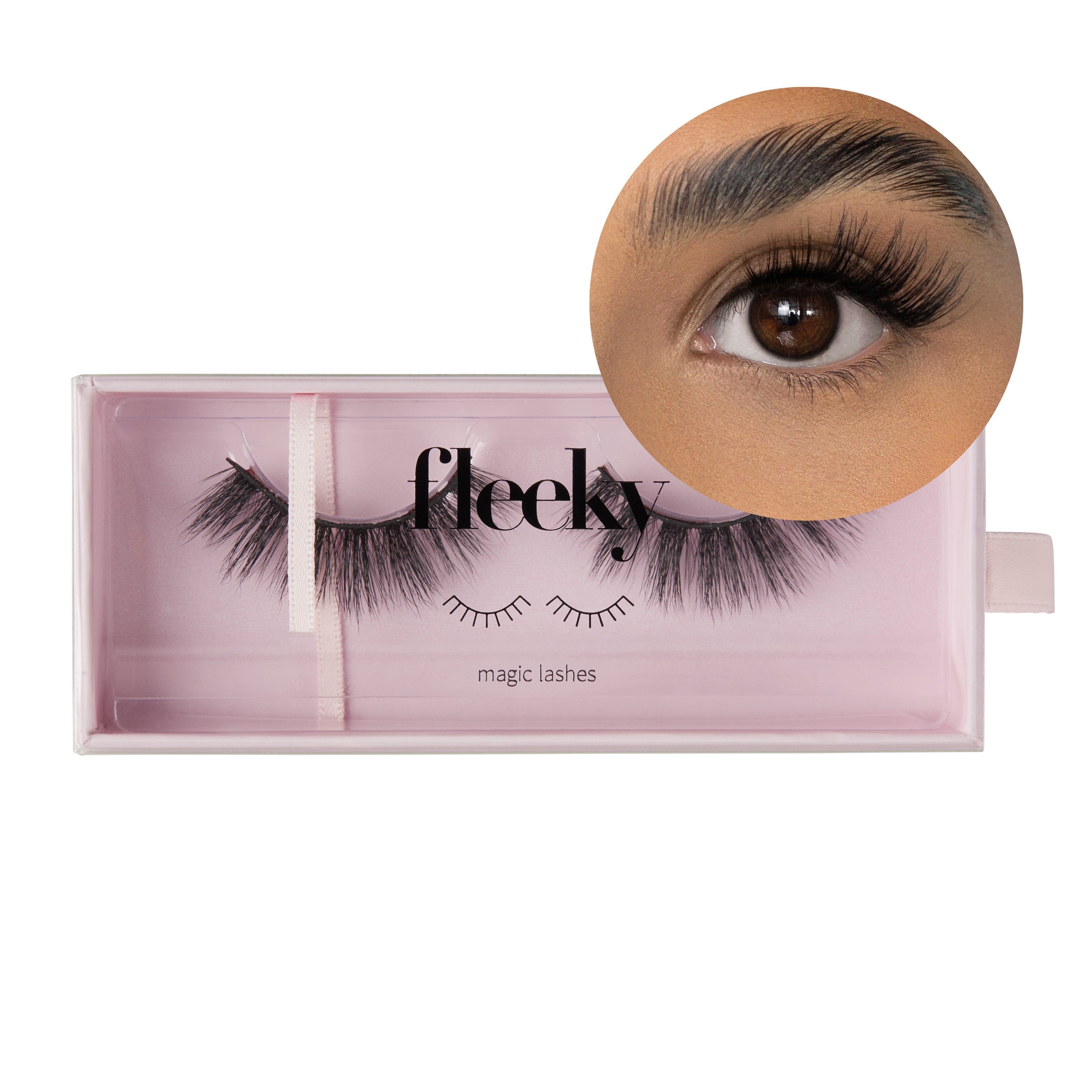 fleeky Bandwimpern fleeky Magic Lashes Hubby - Vegane & tierversuchfreie fake Lashes für deinen perfekten Augenaufschlag on fleek, künstliche Wimpern zum Kleben aus Synthetikhaar