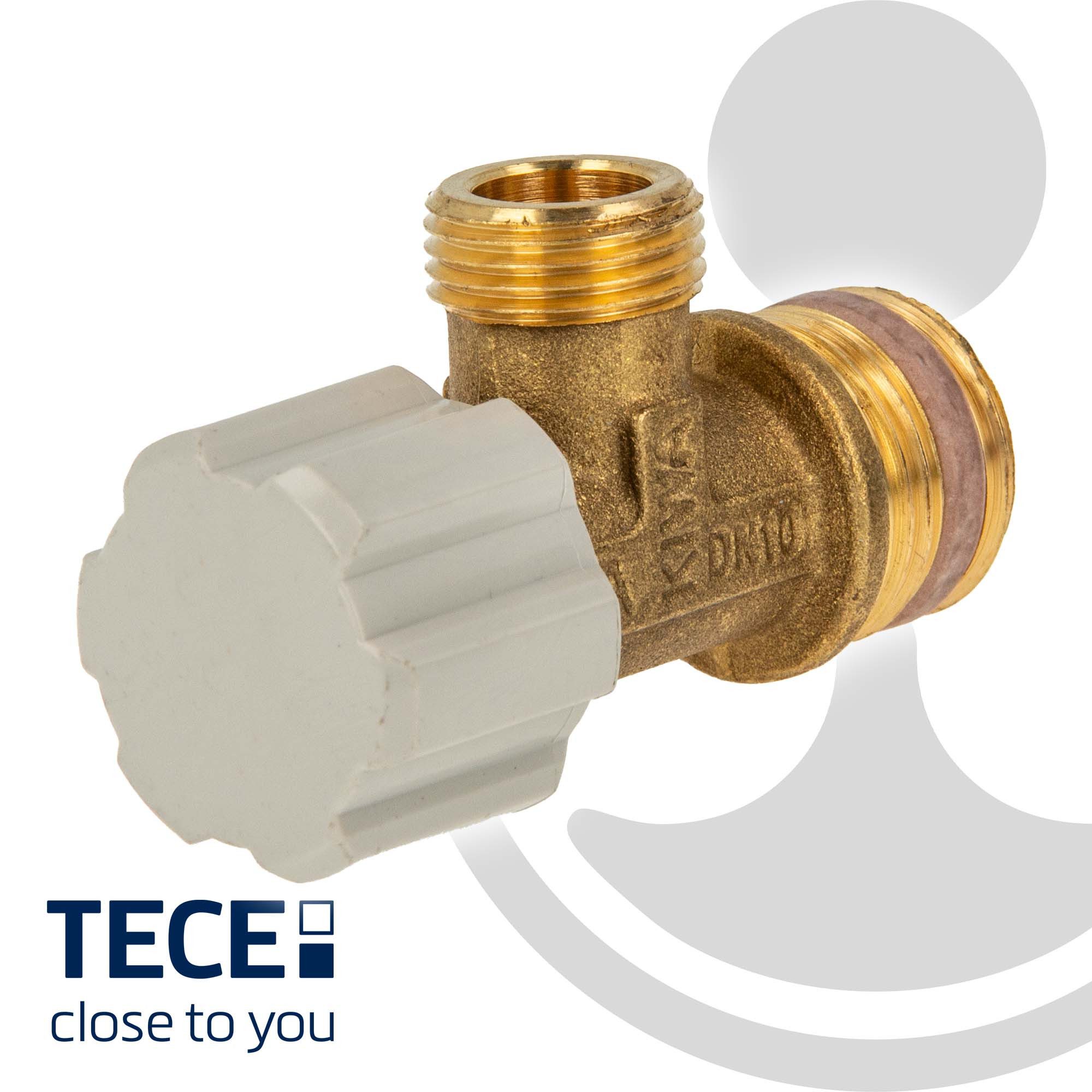 TECE Badarmatur TECE 9820013 Eckventil 1/2 x 3/8 Zoll für UP-Spülkasten