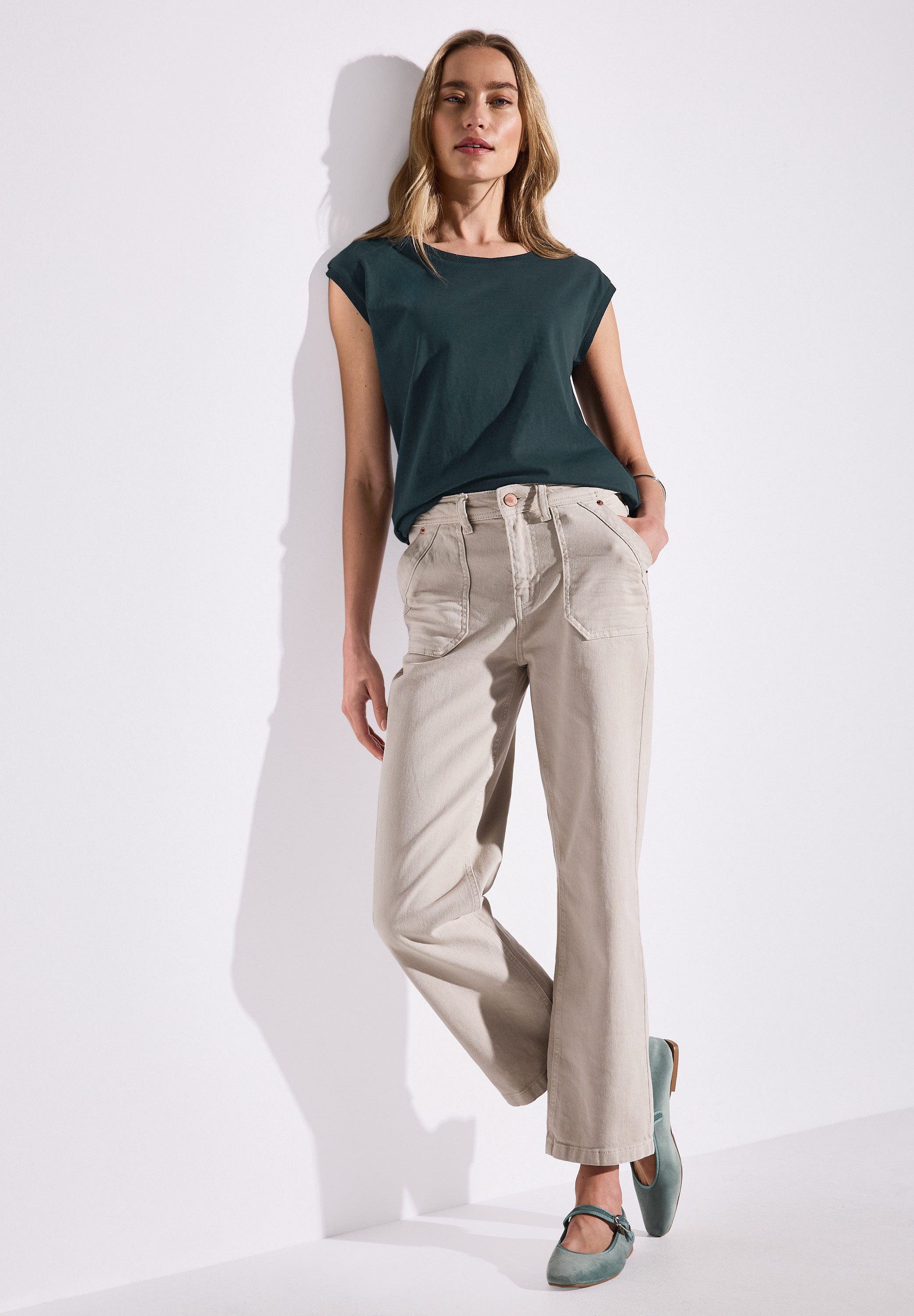 STREET ONE T-Shirt aus reiner Baumwolle