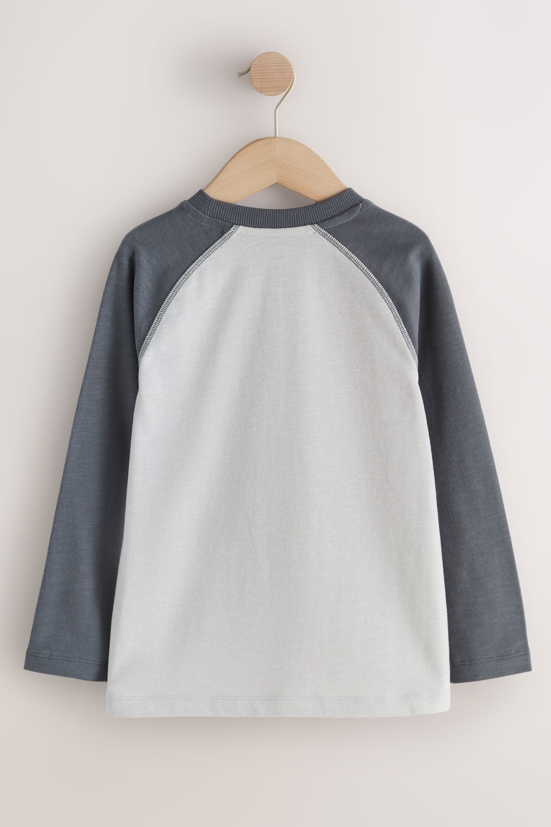 Next Langarmshirt Relaxed Fit Langarmshirts mit Grafik, 3er-Pack (3-tlg) – Bild 5 von 5