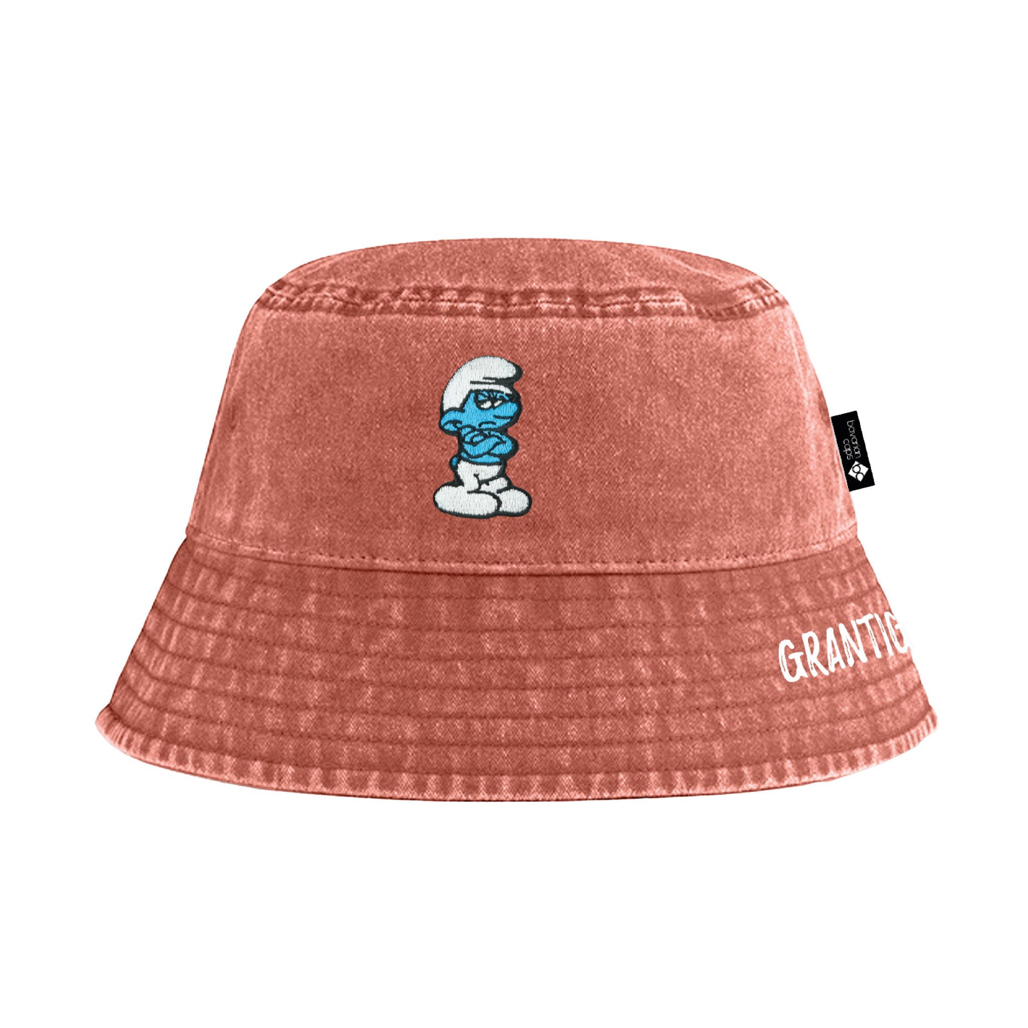 Bavarian Caps Fischerhut Bavarian Caps Bucket Hat "Grantler Klub: Muffi" - rostrot one size (Bucket Hat, Anglerhut, Bucket Hat, Fischerhut) Leichte Baumwolle im "washed" Look