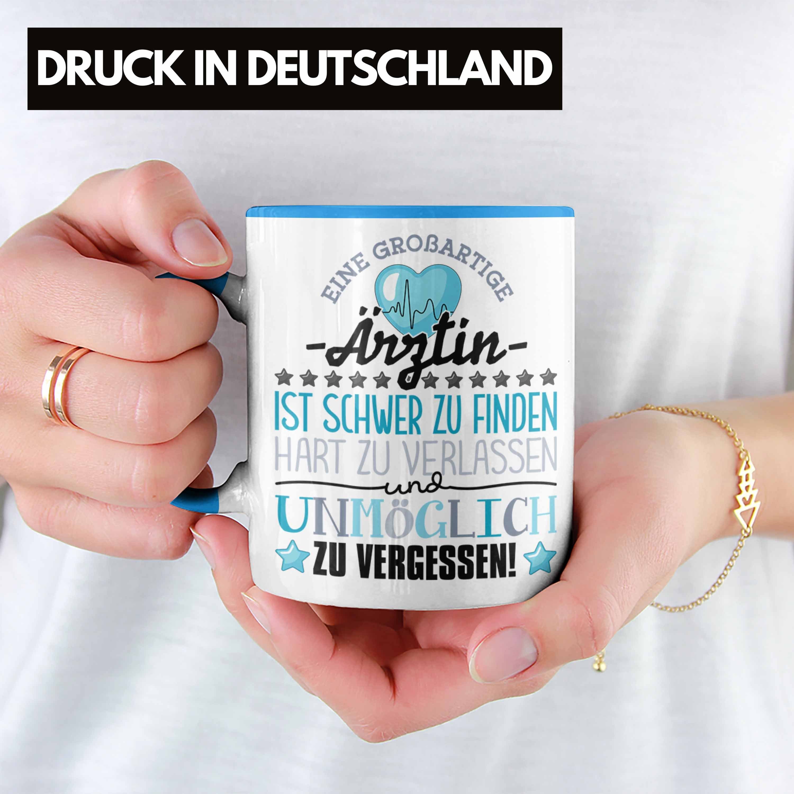 Trendation Ärztin Blau Spruch Tasse Dan Trendation Tasse Ärztin - Abschiedsgeschenk Abschied