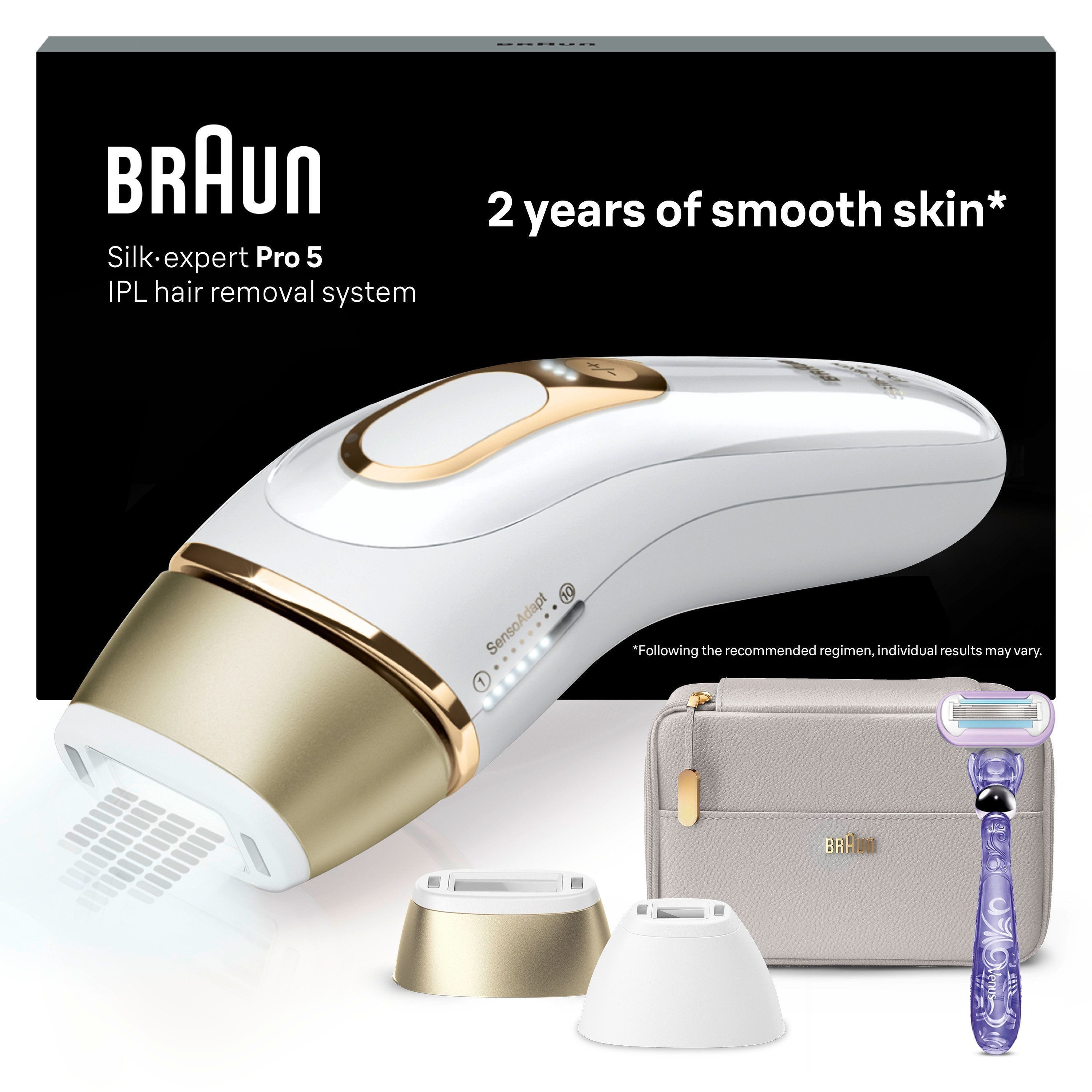 Braun IPL-Haarentferner Silk-Expert Pro 5 PL5157 IPL, 400.000 Lichtimpulse, Skin Pro 2.0 Sensor