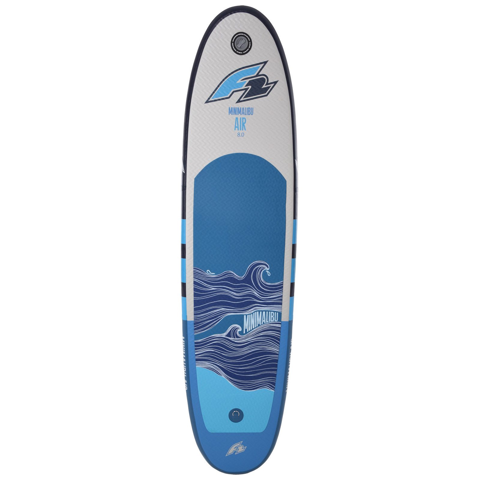 F2 Wellenreiter F2 Inflatable Surf Board Mini Malibu Air 8 Blau 2024/25, Surfbrett