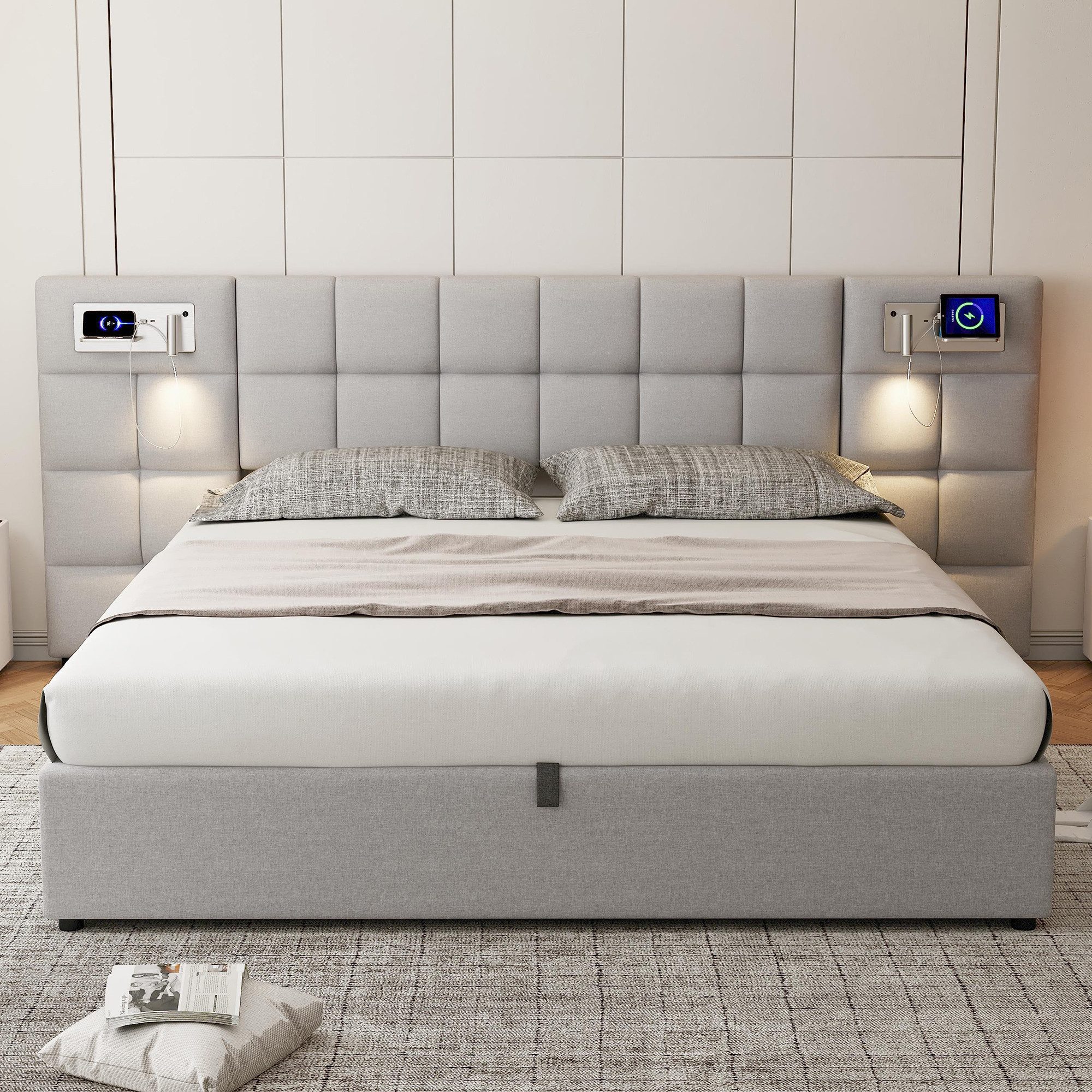 STILVORA Polsterbett 180x200 Bettgestelle Stauraumbett mit günstig online kaufen