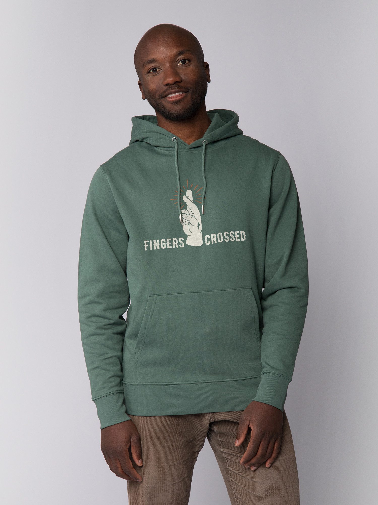 wat? Apparel Hoodie Fingers crossed