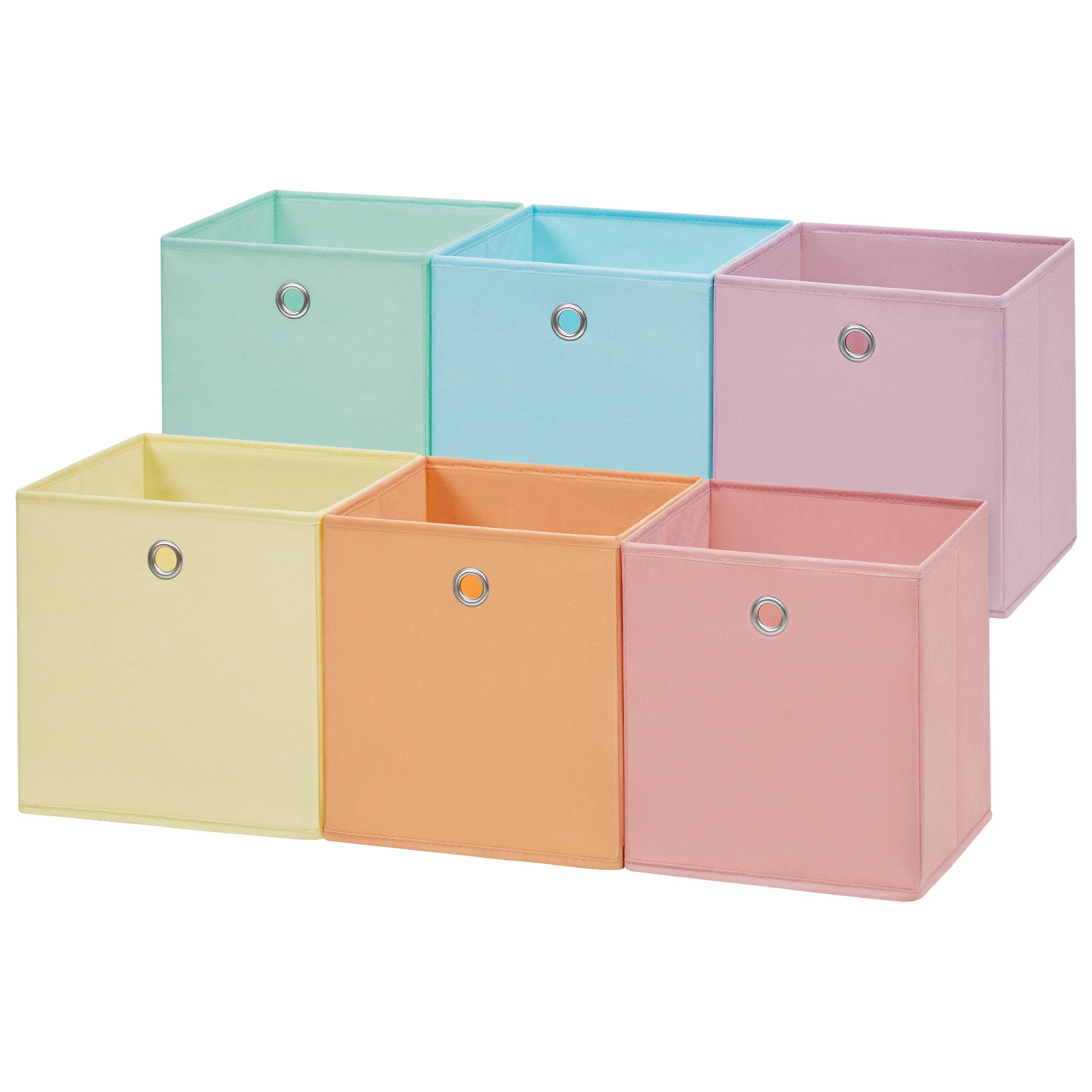 SONGMICS Aufbewahrungsbox Ordnungsboxen, geruchsneutral, Faltbox, für Schlafzimmer, Wohnzimmer, Stoffbox, für Würfelregal, 30 x 30 x 30 cm