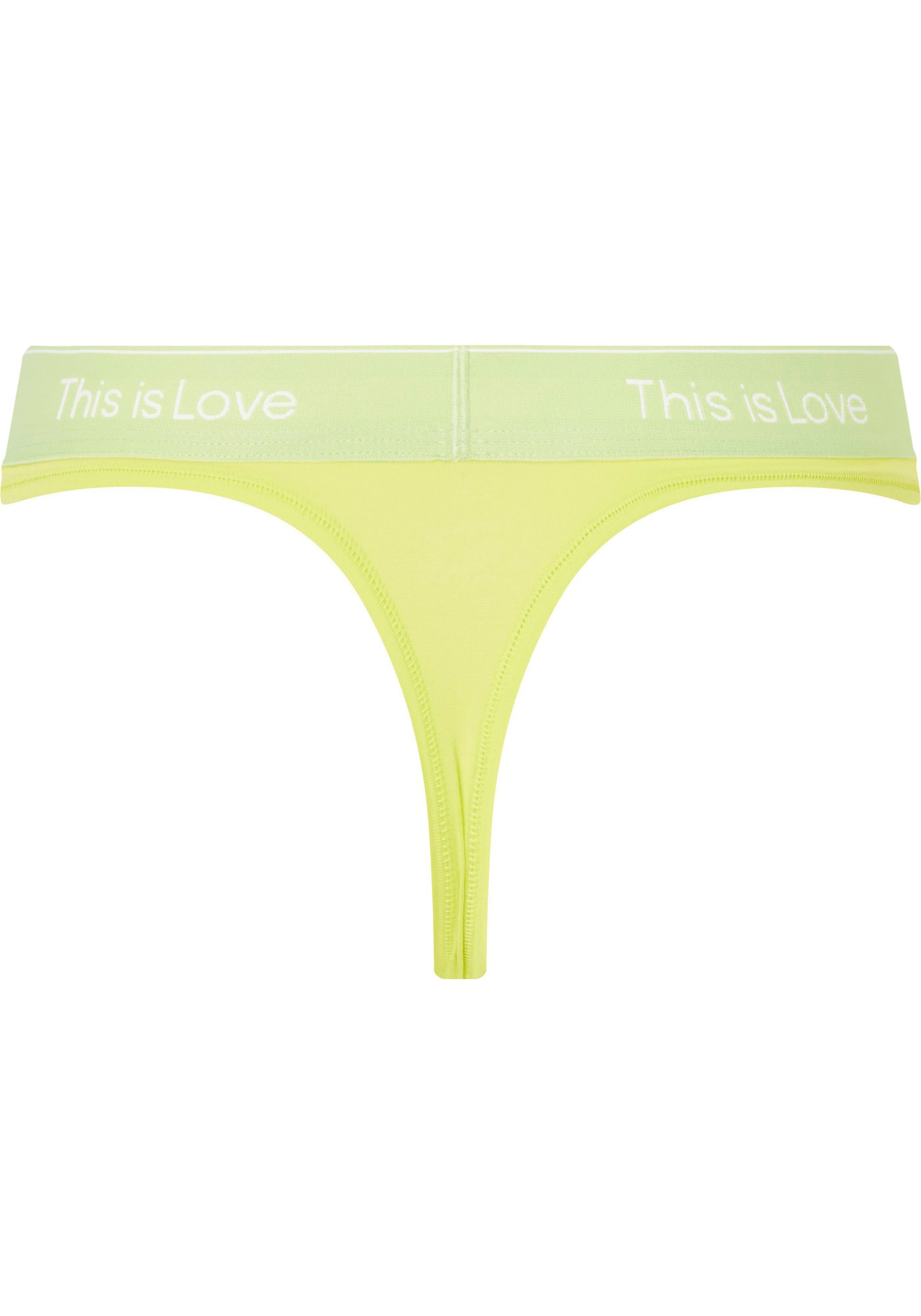 im THONG Klein T-String Underwear Calvin LEMON-LIME Colourblocking-Design