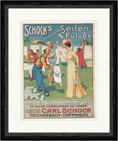 Kunstdruck Carl Schock Seifen Pulver Göppingen Werbung Wäsche Faks_Plakatwelt 02, (1 St)