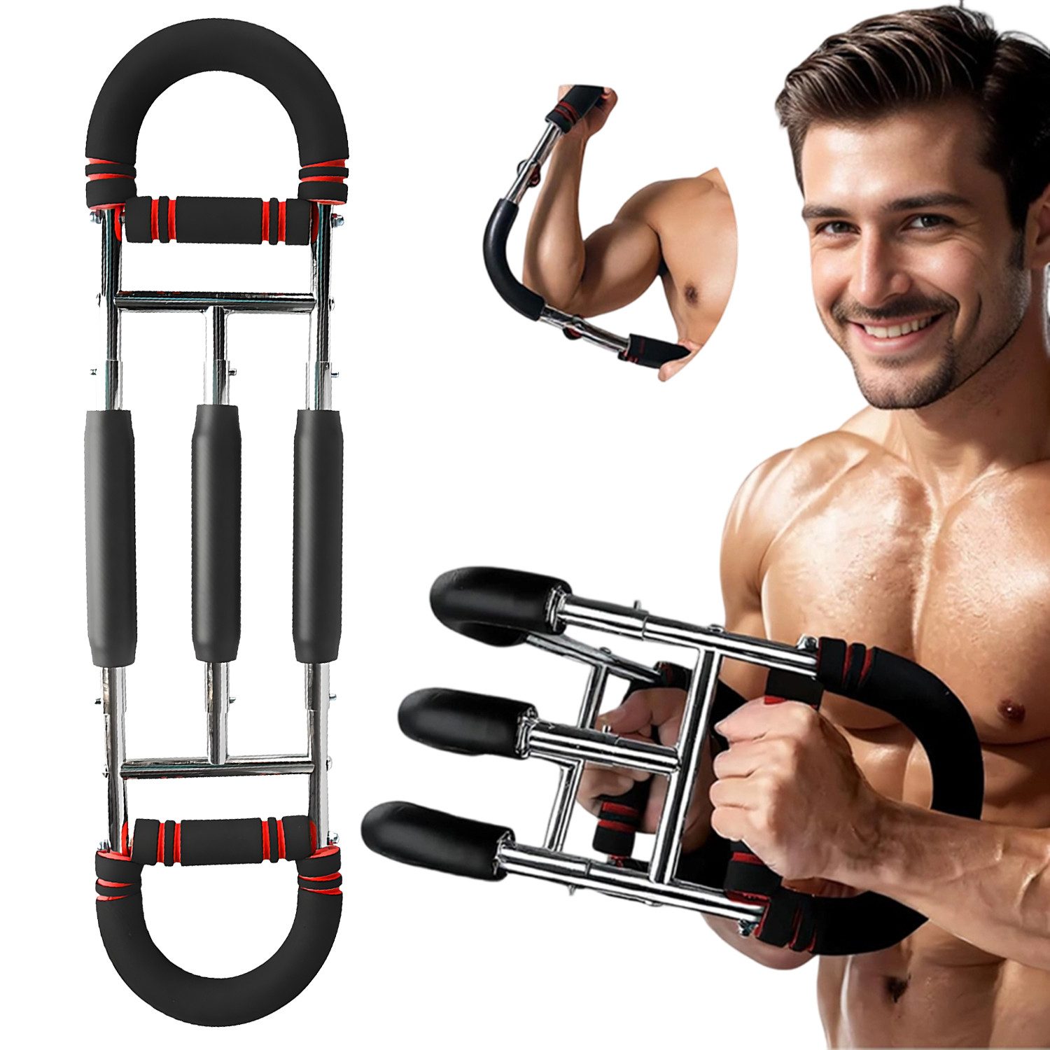 AKKEE Handmuskeltrainer Twister Armtrainer, Brusttrainer für Zuhause Brustmuskel Trainingsgeräte (40-60 kg)