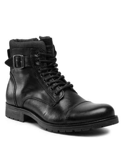 Jack & Jones Stiefel Jfwalbany 12140935 Anthracite Schnürstiefel