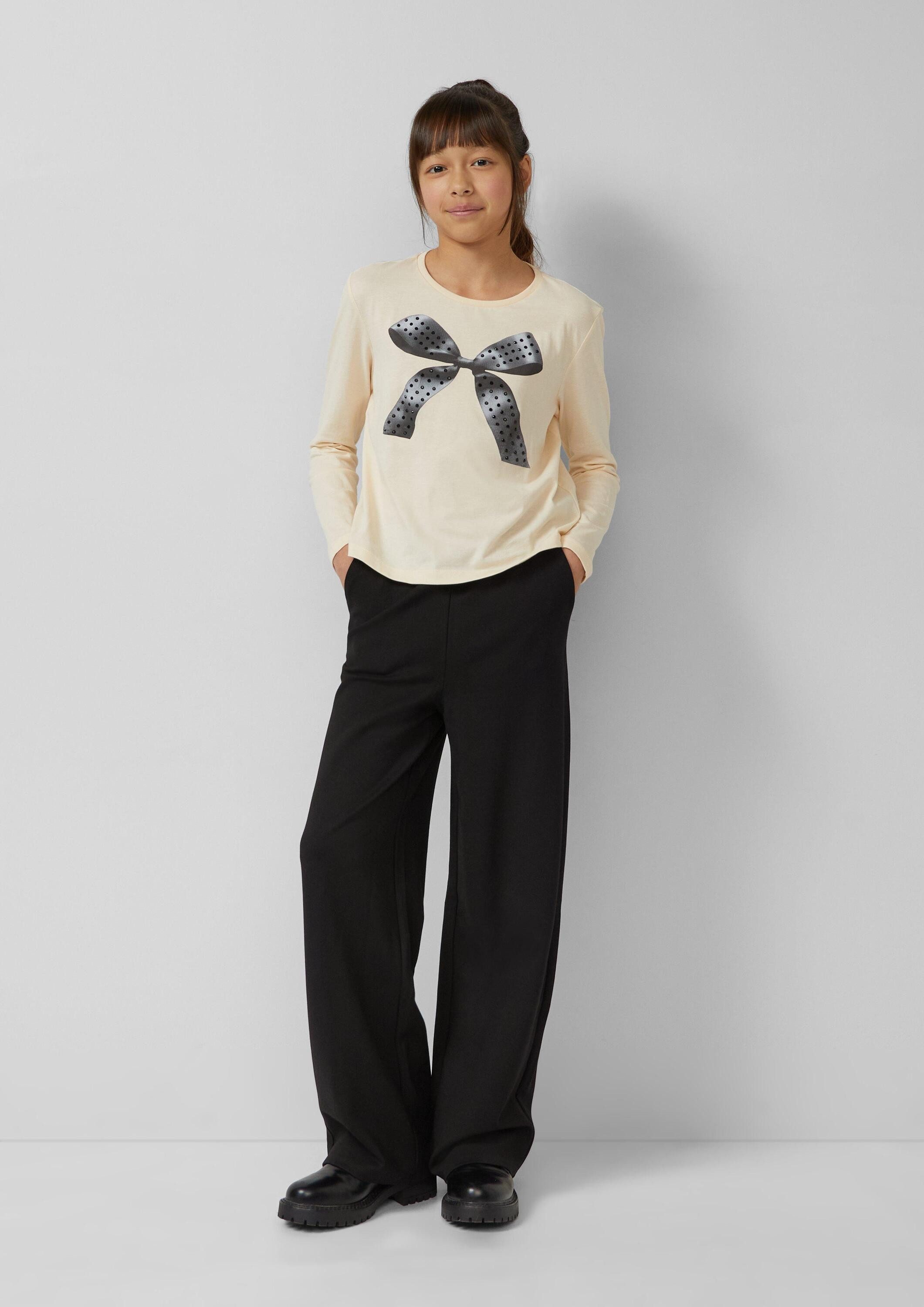 s.Oliver Leggings Leggings Wide Leg Hose aus Interlockjersey mit elastischem Bund
