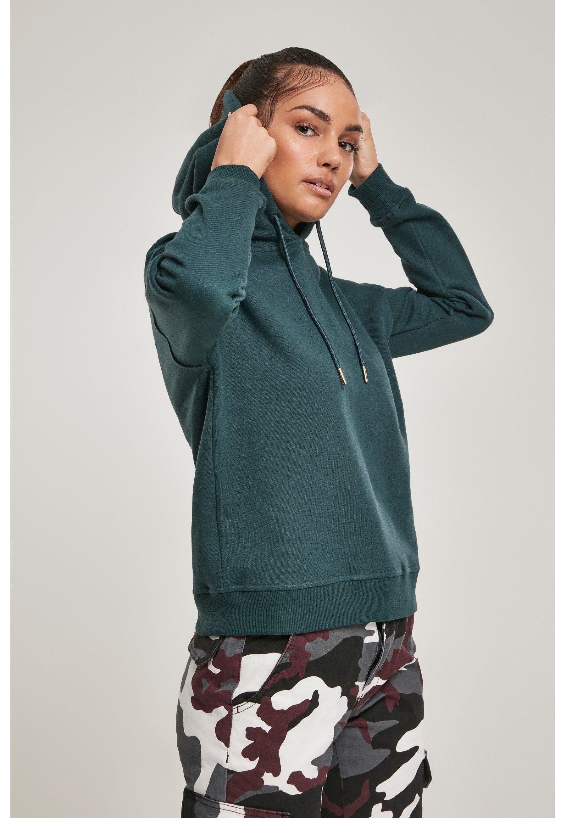 URBAN CLASSICS Kapuzenpullover Urban Classics Damen Ladies Hoody (1-tlg)