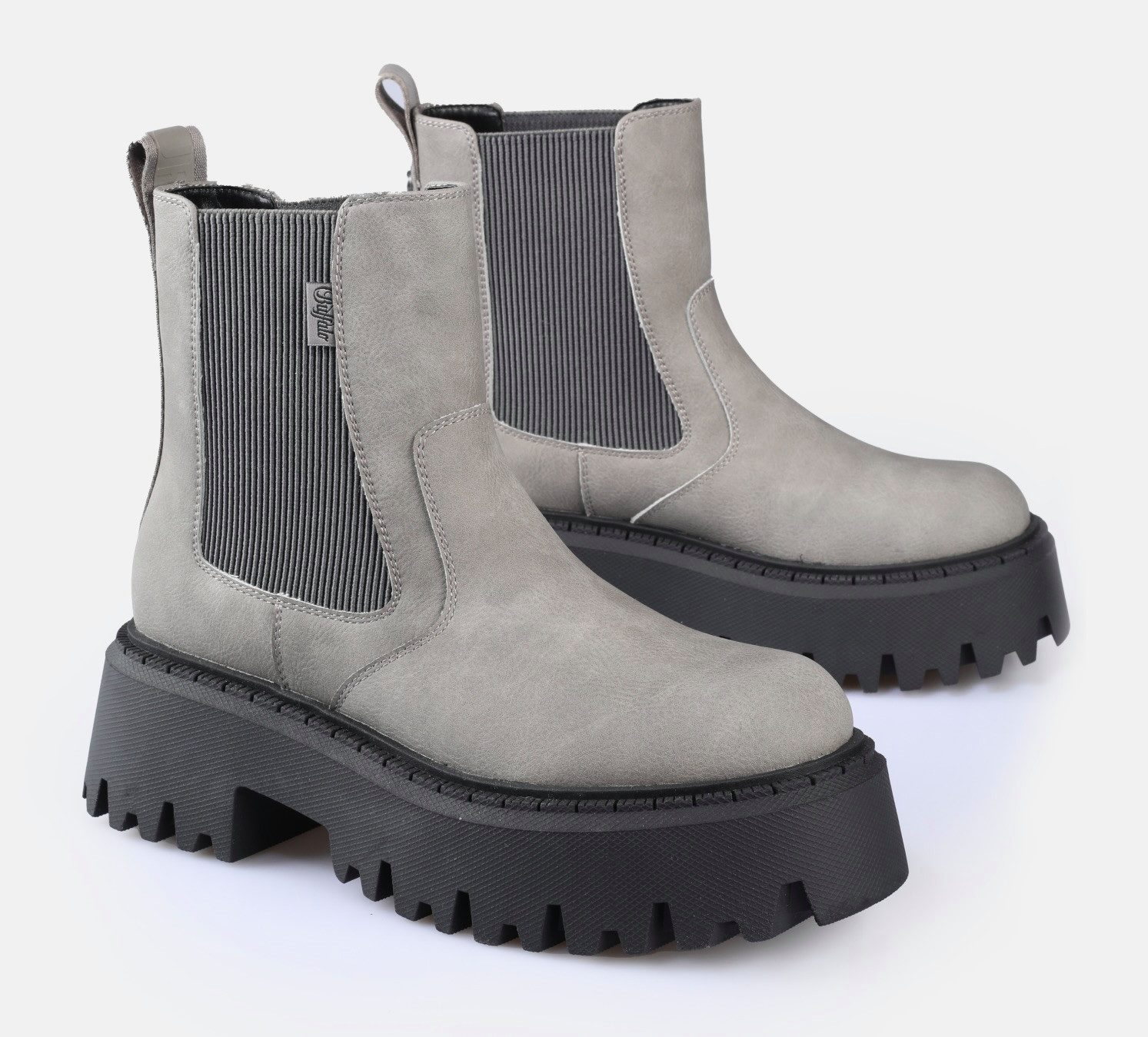 Buffalo Aspen Chelsea Chelseaboots Plateauboots, Schlupfboots, Stiefelette mit Stretch und Profilsohle